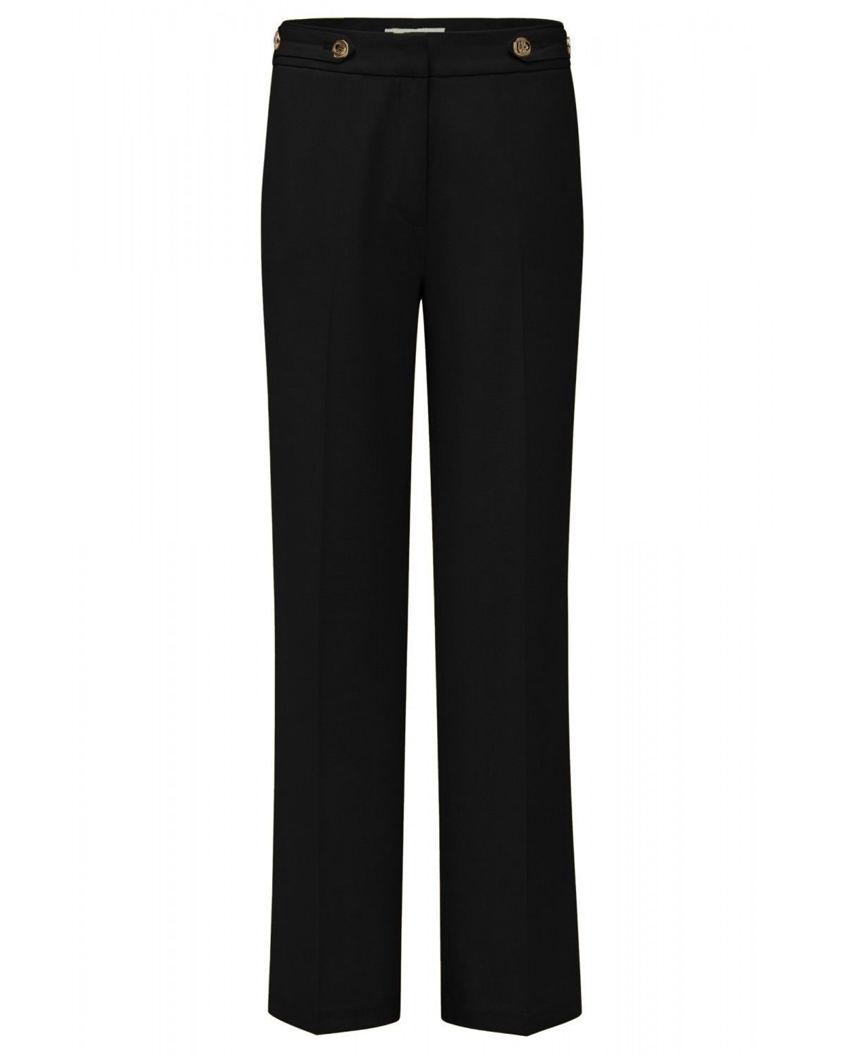 Pantalones de tela con pierna straight de mujer - Salsa Jeans - Negro Negro-6