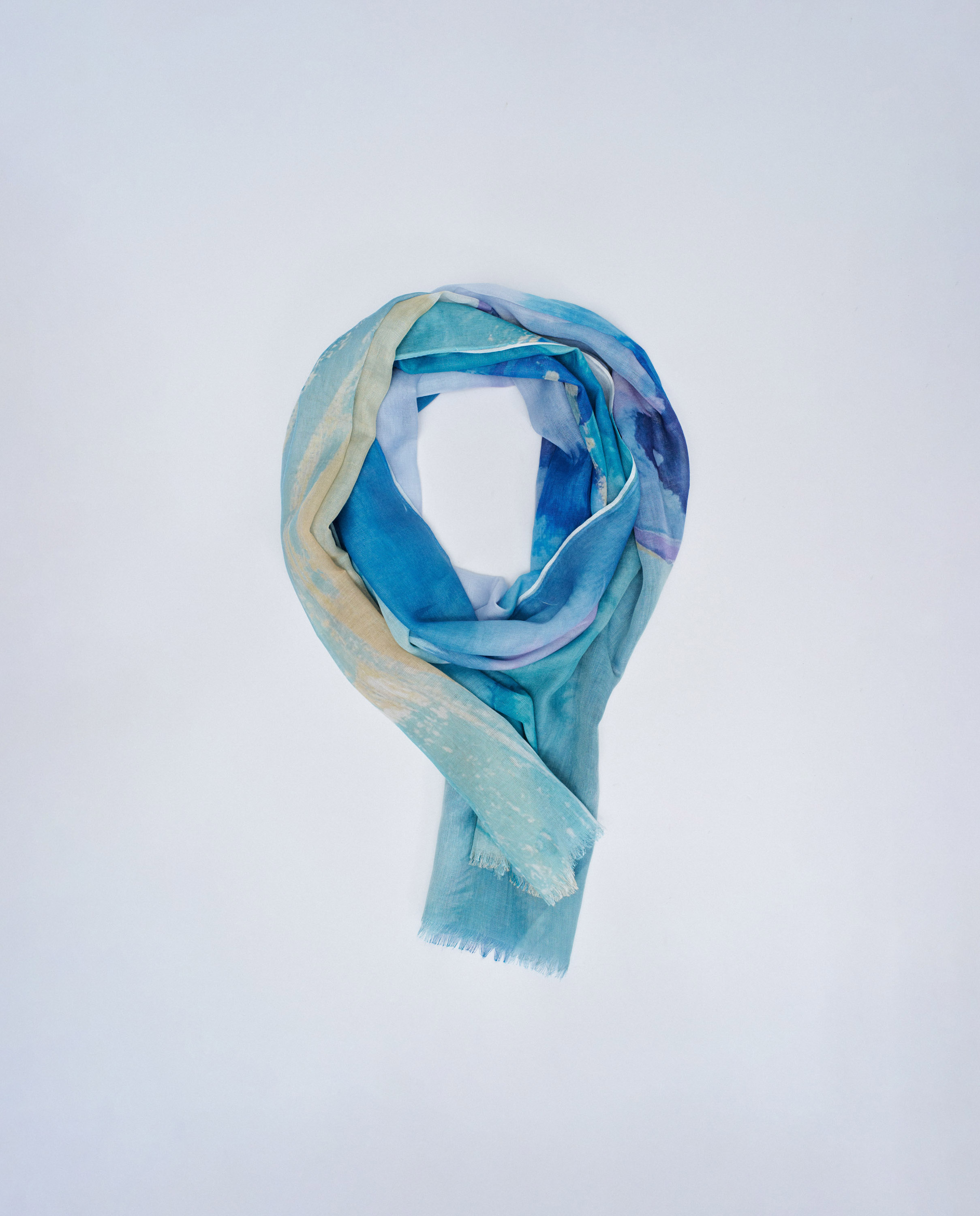 Bufanda de mujer con estampado - Salsa Jeans - Azul Azul-3