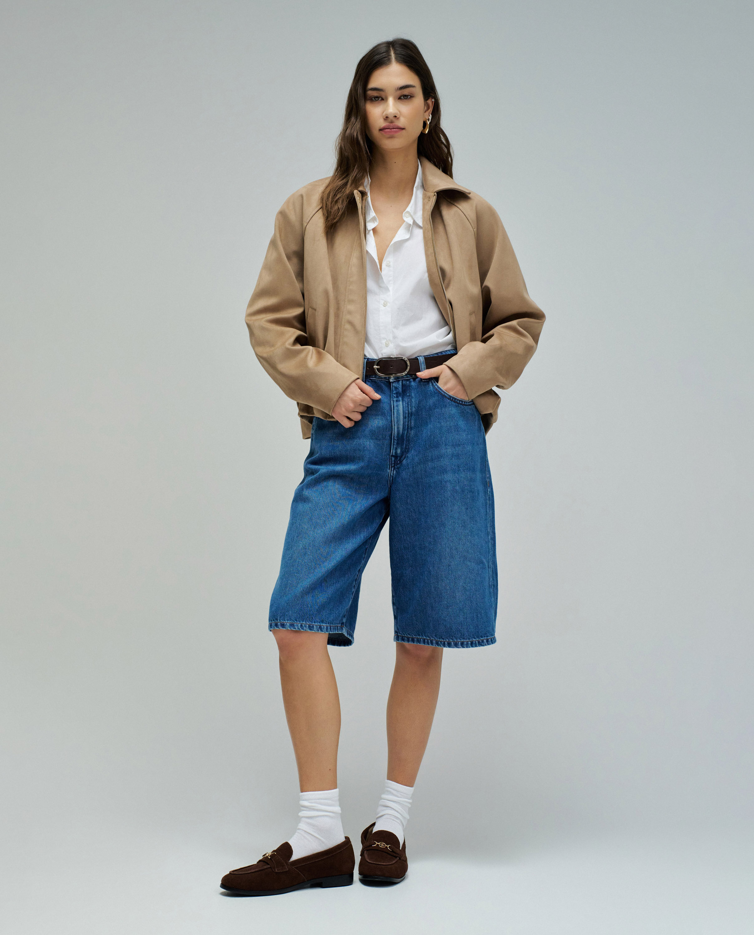 Bermudas de denim de mujer