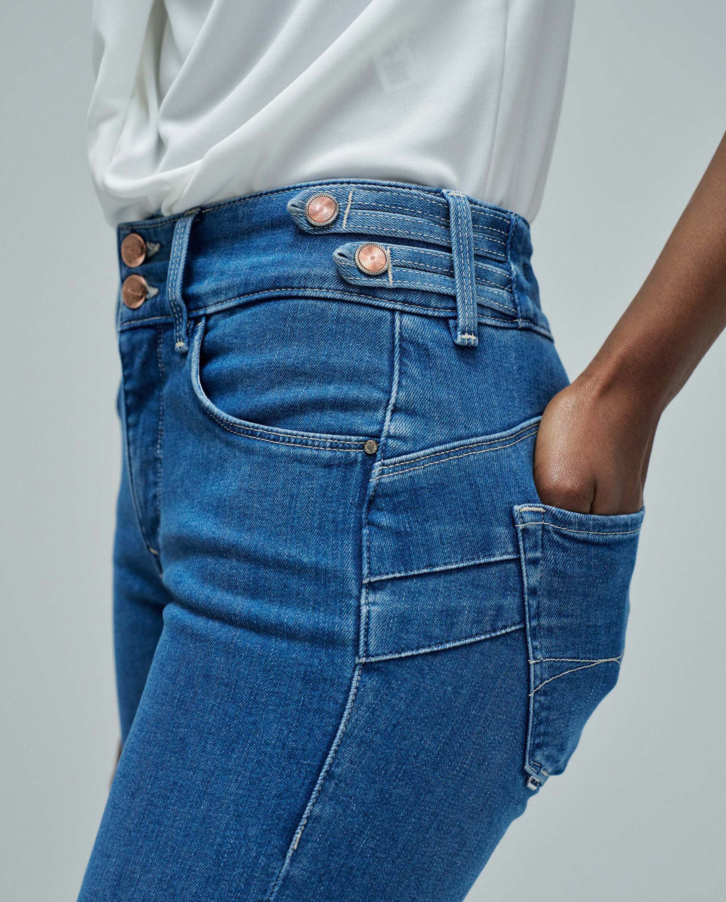Vaqueros secret push in straight de mujer - Salsa Jeans - Azul Azul-4