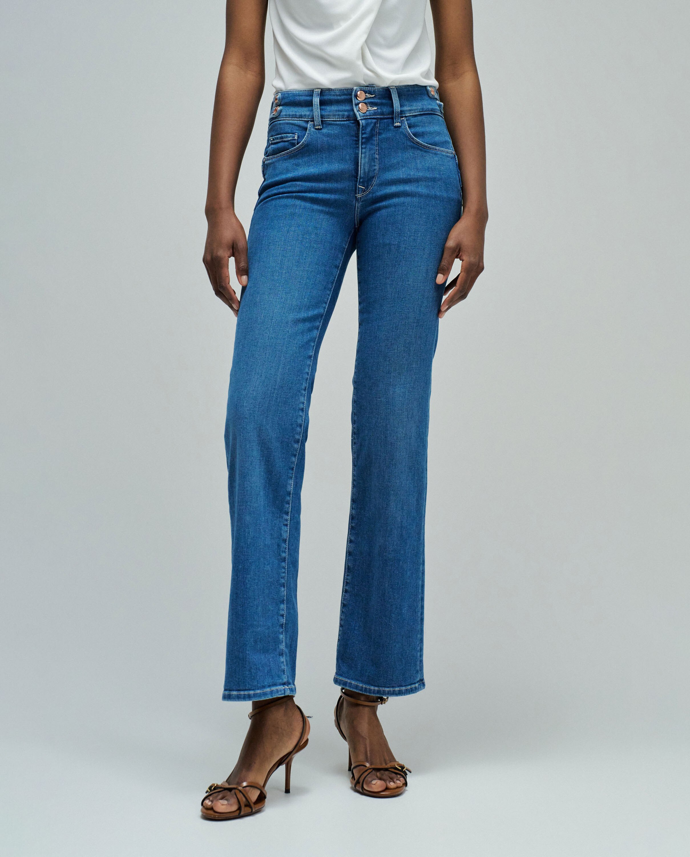 Vaqueros secret push in straight de mujer - Salsa Jeans - Azul Azul-5
