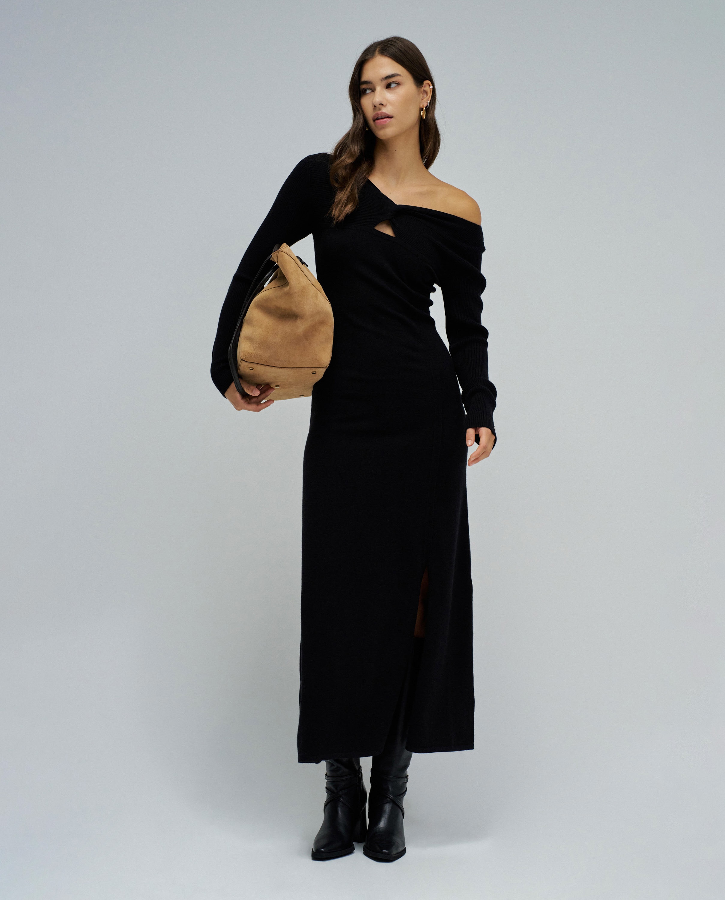 Vestido de mujer de punto - Salsa Jeans - Negro Negro-5