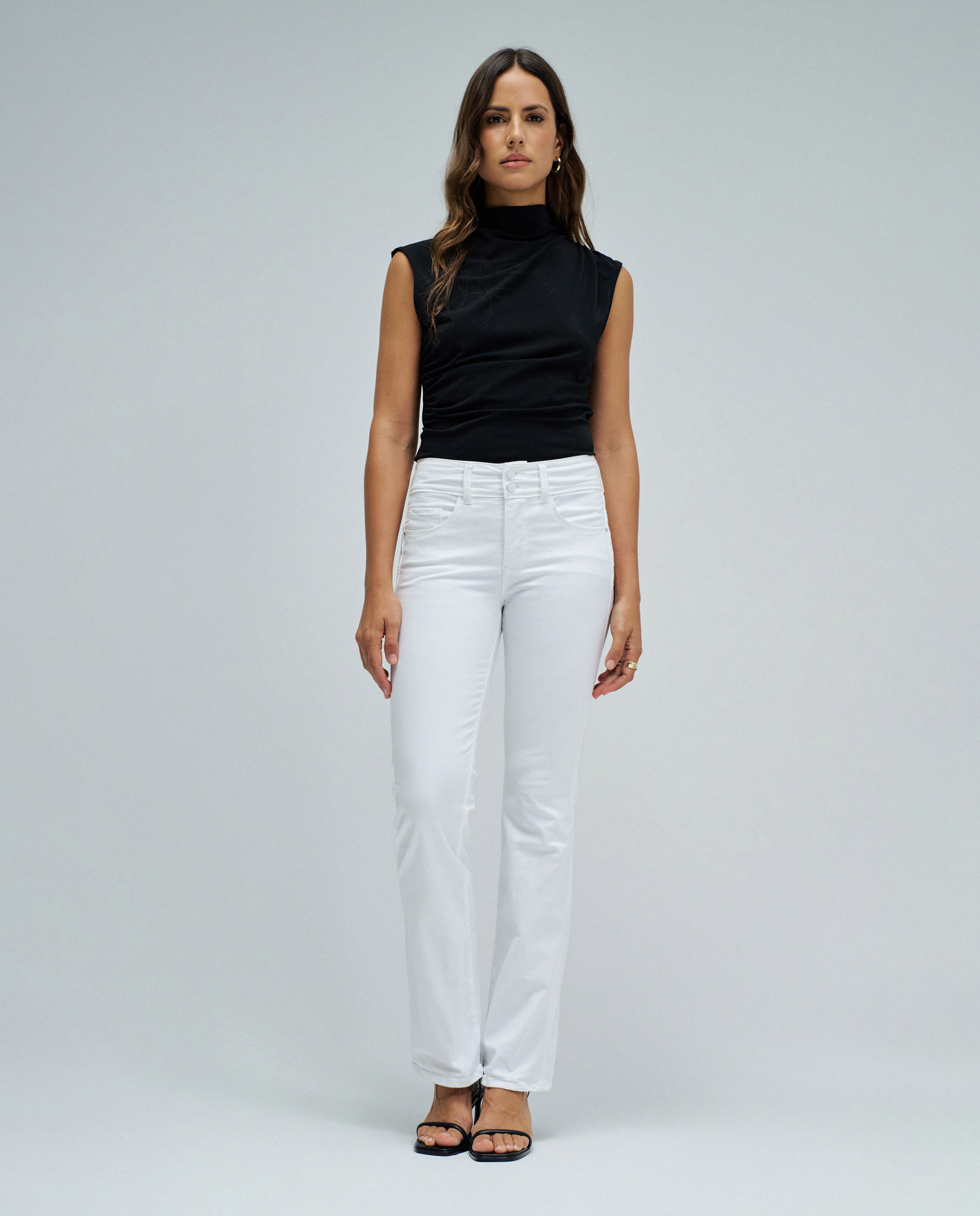 Vaqueros secret push in bootcut de mujer - Salsa Jeans - Blanco Blanco-1
