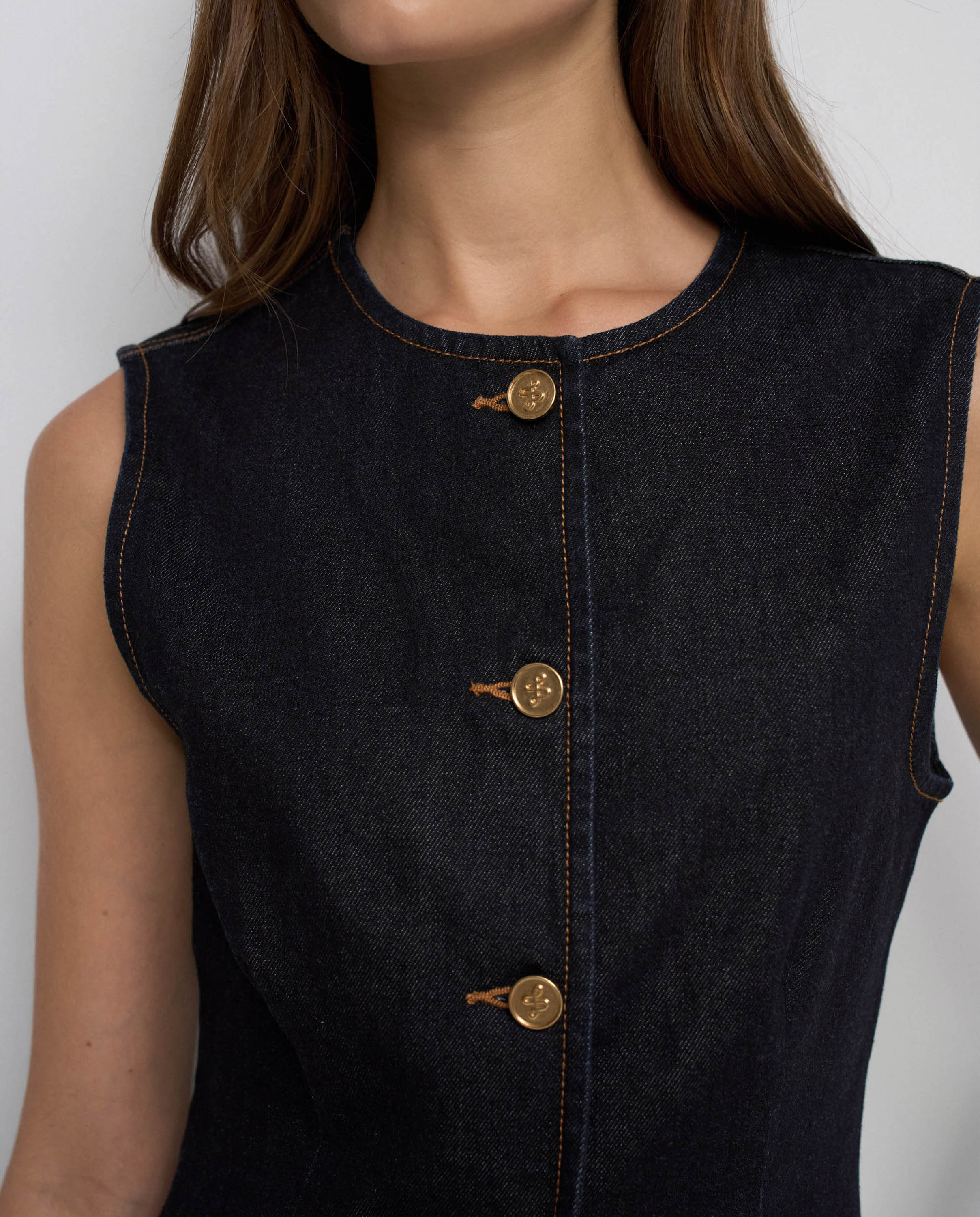 Chaleco vaquero de mujer - Salsa Jeans - Azul Azul-4