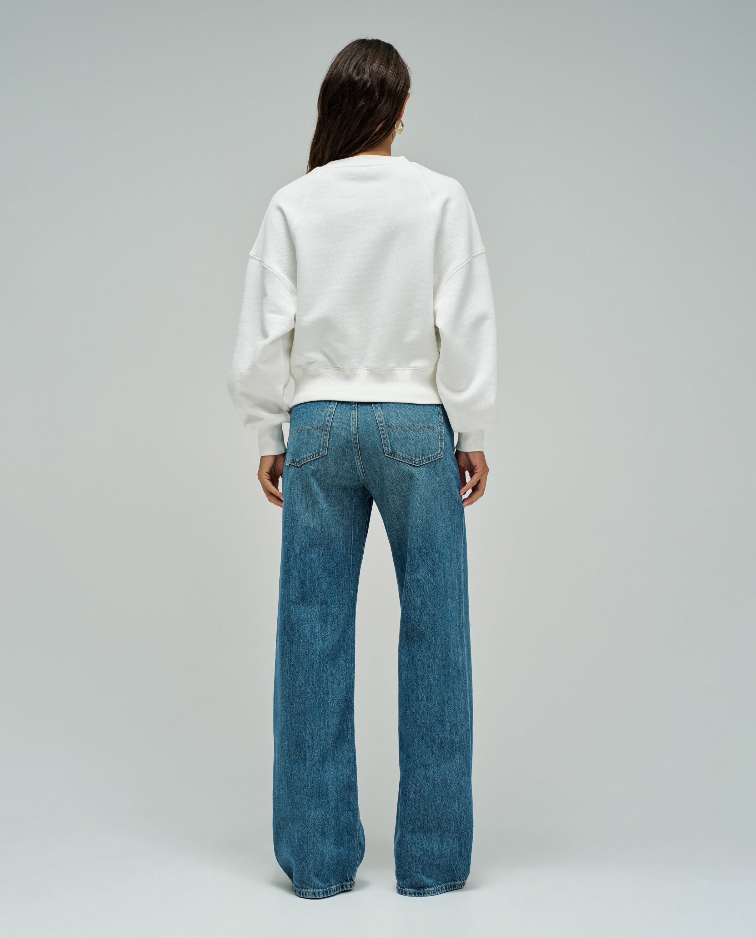 Sudadera texturada regular fit de mujer - Salsa Jeans - Blanco Blanco-3
