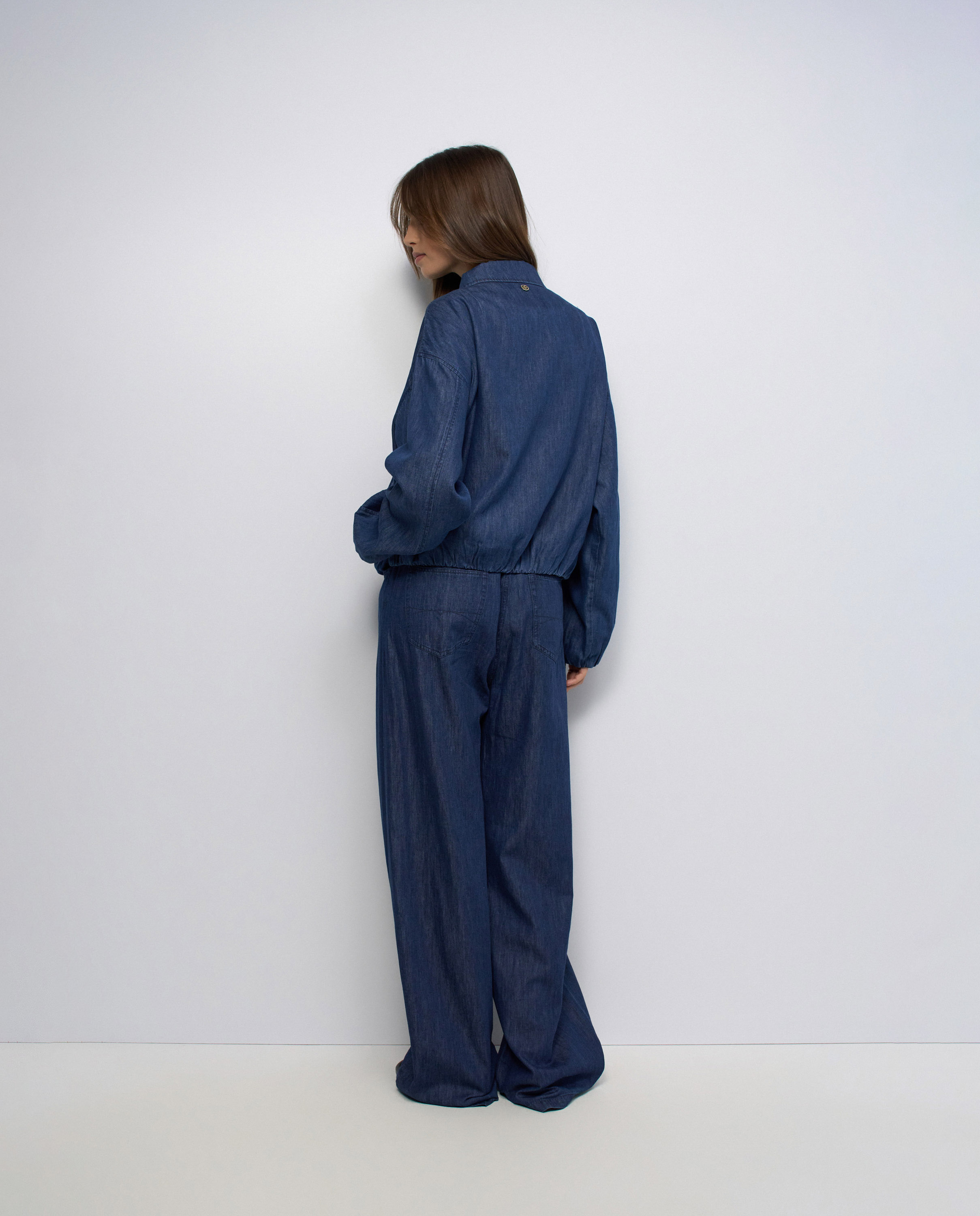 Cazadora bomber de denim de mujer - Salsa Jeans - Azul Azul-3