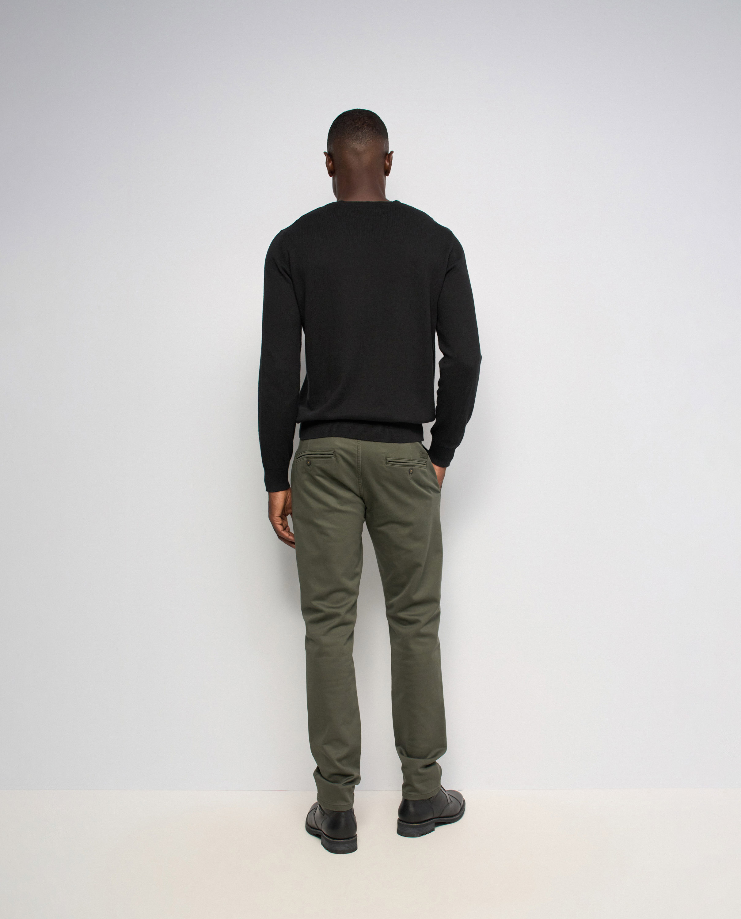 Pantalones chino s-activ de hombre - Salsa Jeans - Verde Verde-3
