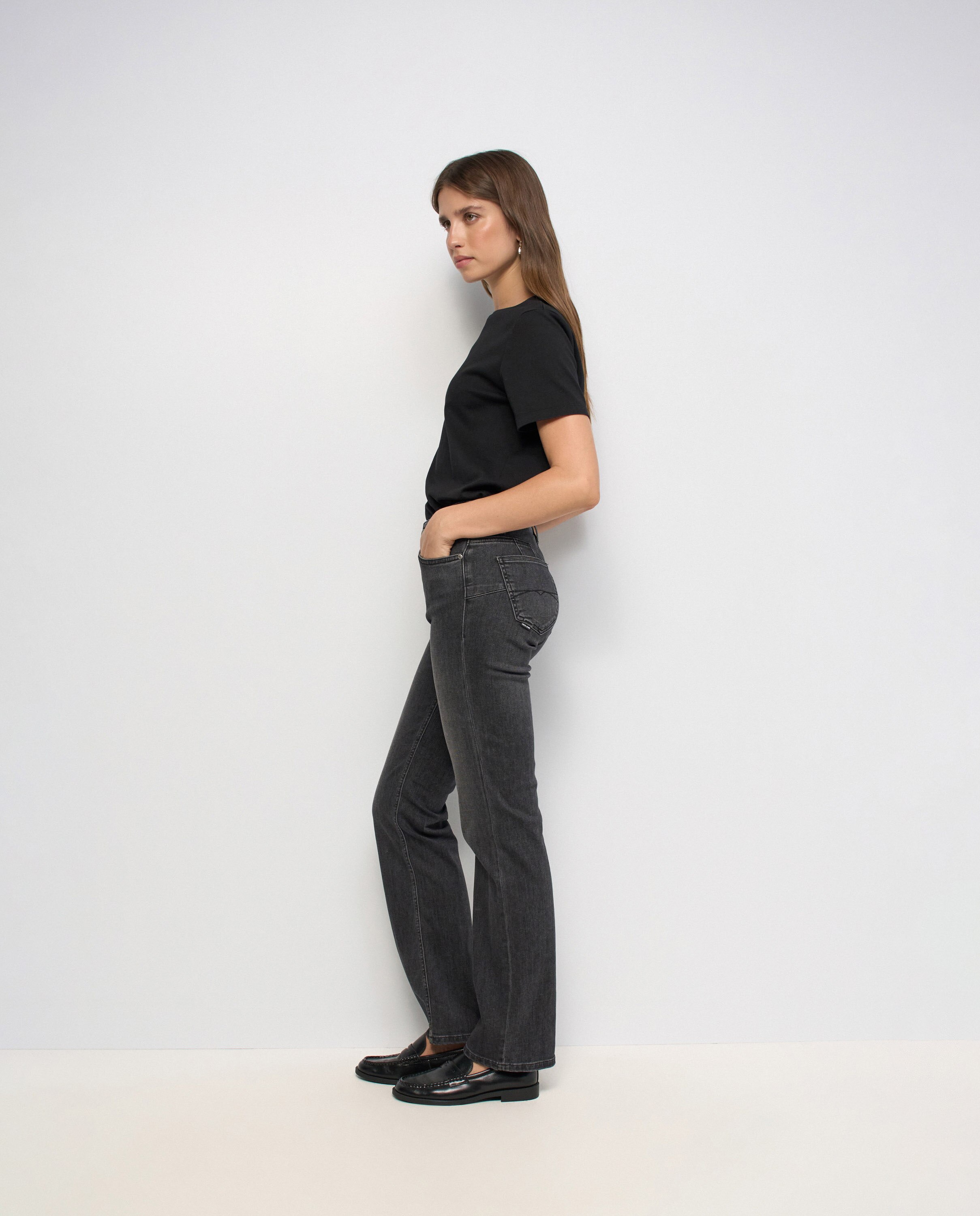 Vaqueros destiny push up straight de mujer - Salsa Jeans - Negro Negro-2