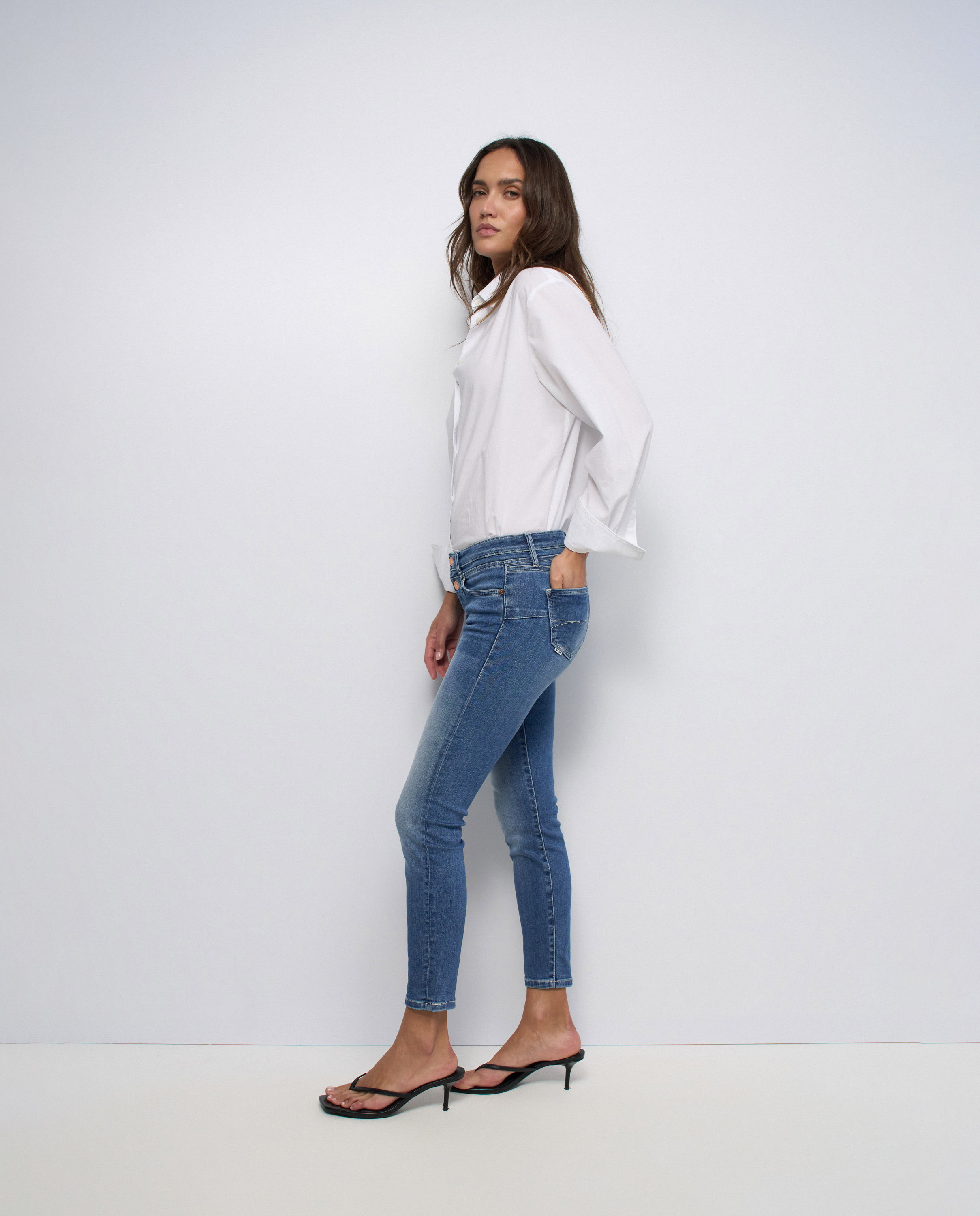 Vaqueros wonder push up cropped skinny de mujer - Salsa Jeans - Azul Azul-2