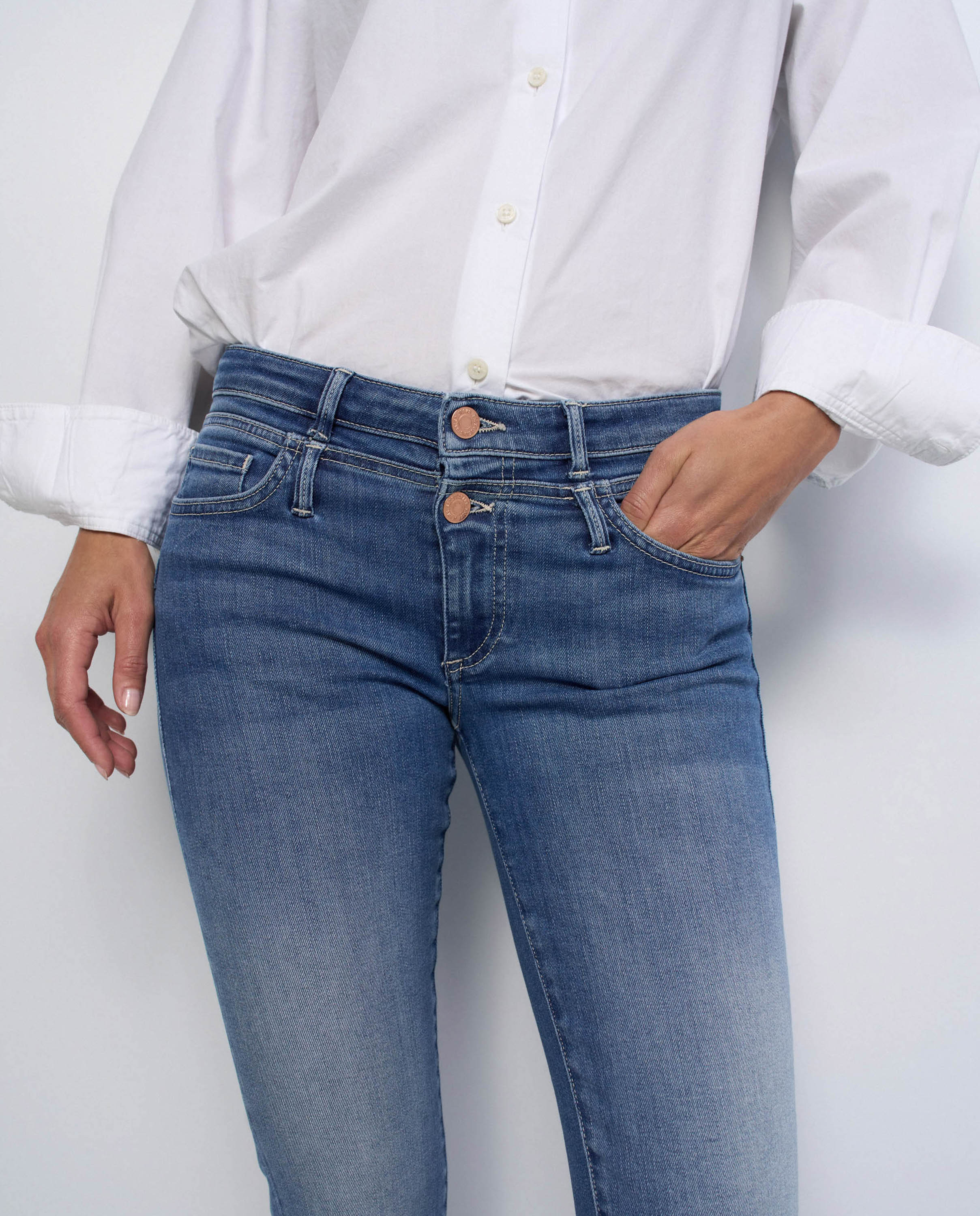 Vaqueros wonder push up cropped skinny de mujer - Salsa Jeans - Azul Azul-4