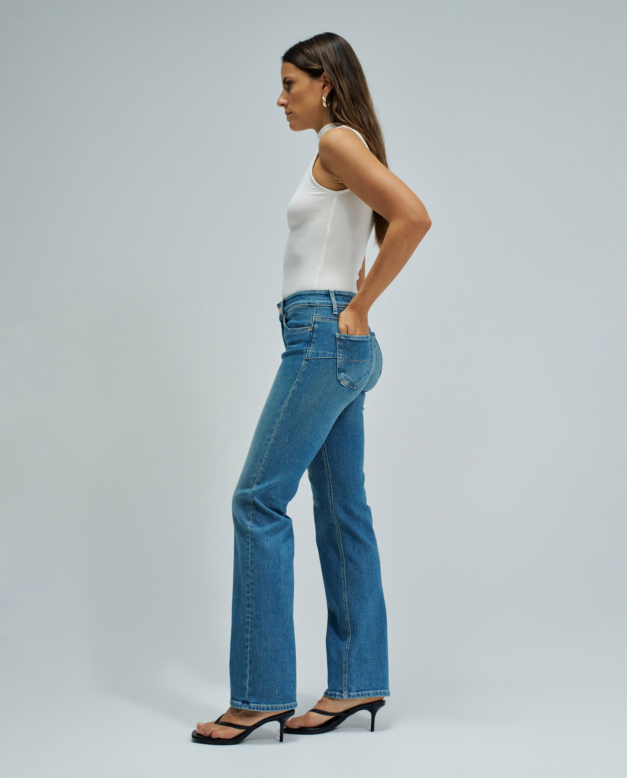 Vaqueros destiny push up straight de mujer - Salsa Jeans - Azul Azul-2