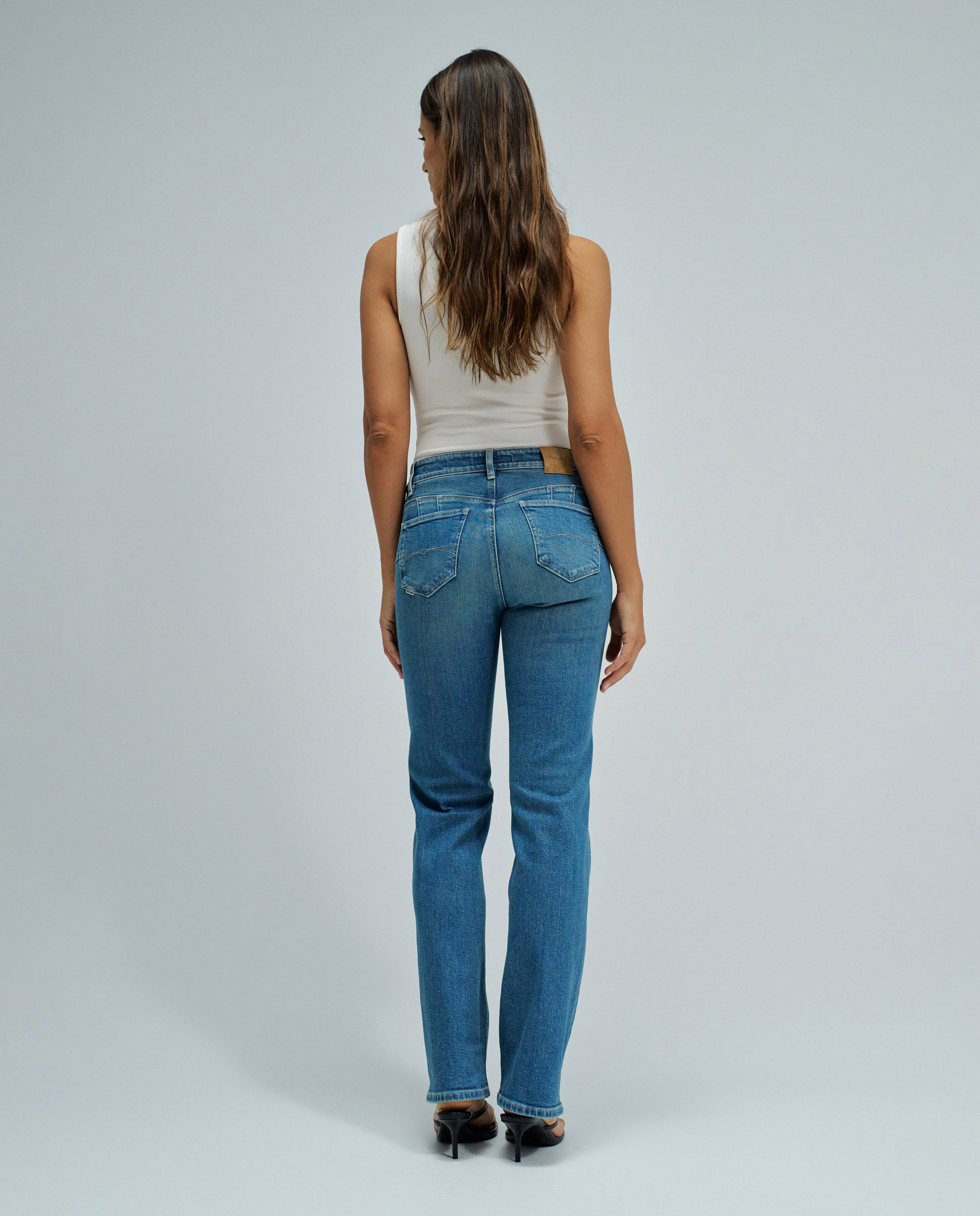 Vaqueros destiny push up straight de mujer - Salsa Jeans - Azul Azul-3