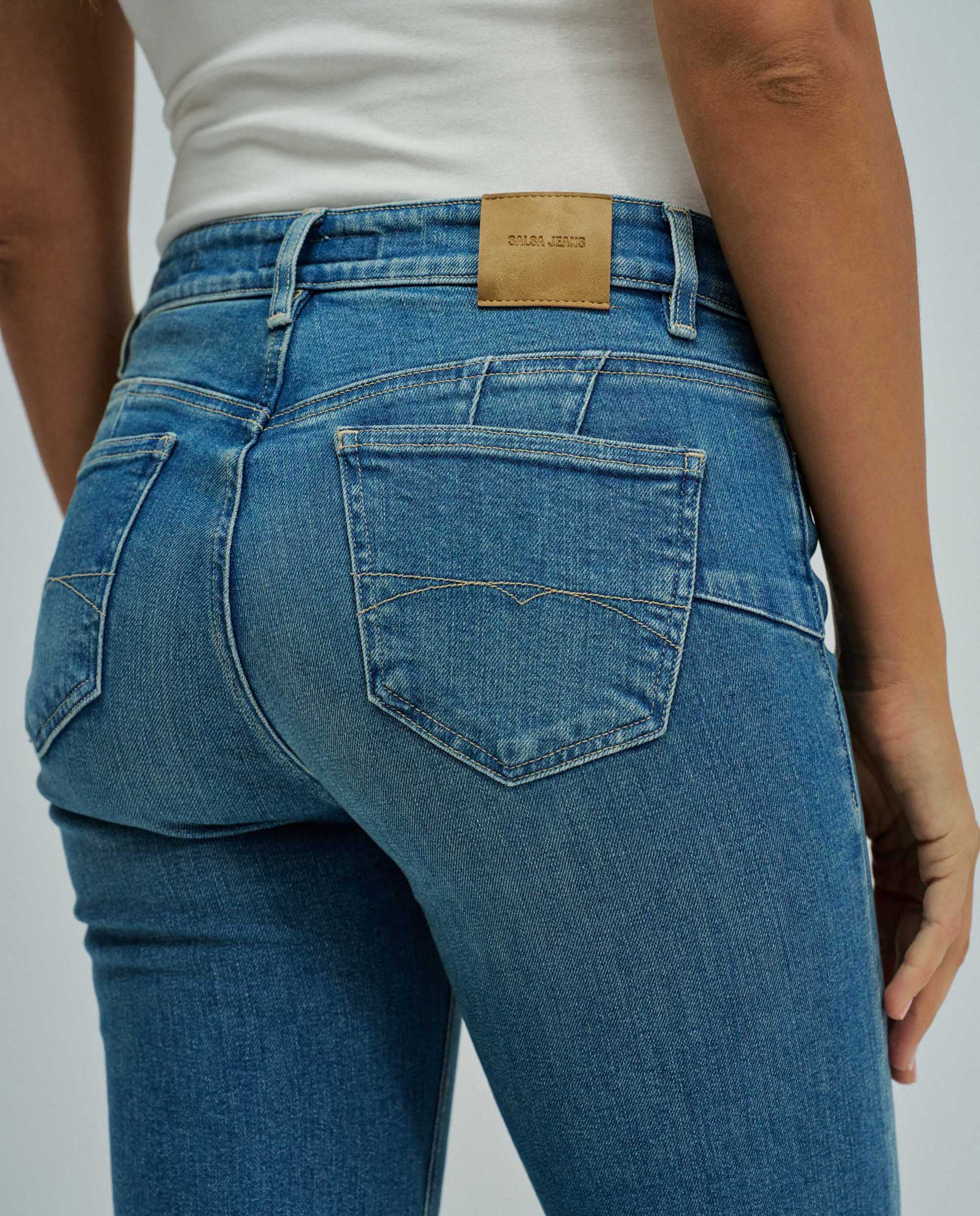Vaqueros destiny push up straight de mujer - Salsa Jeans - Azul Azul-4