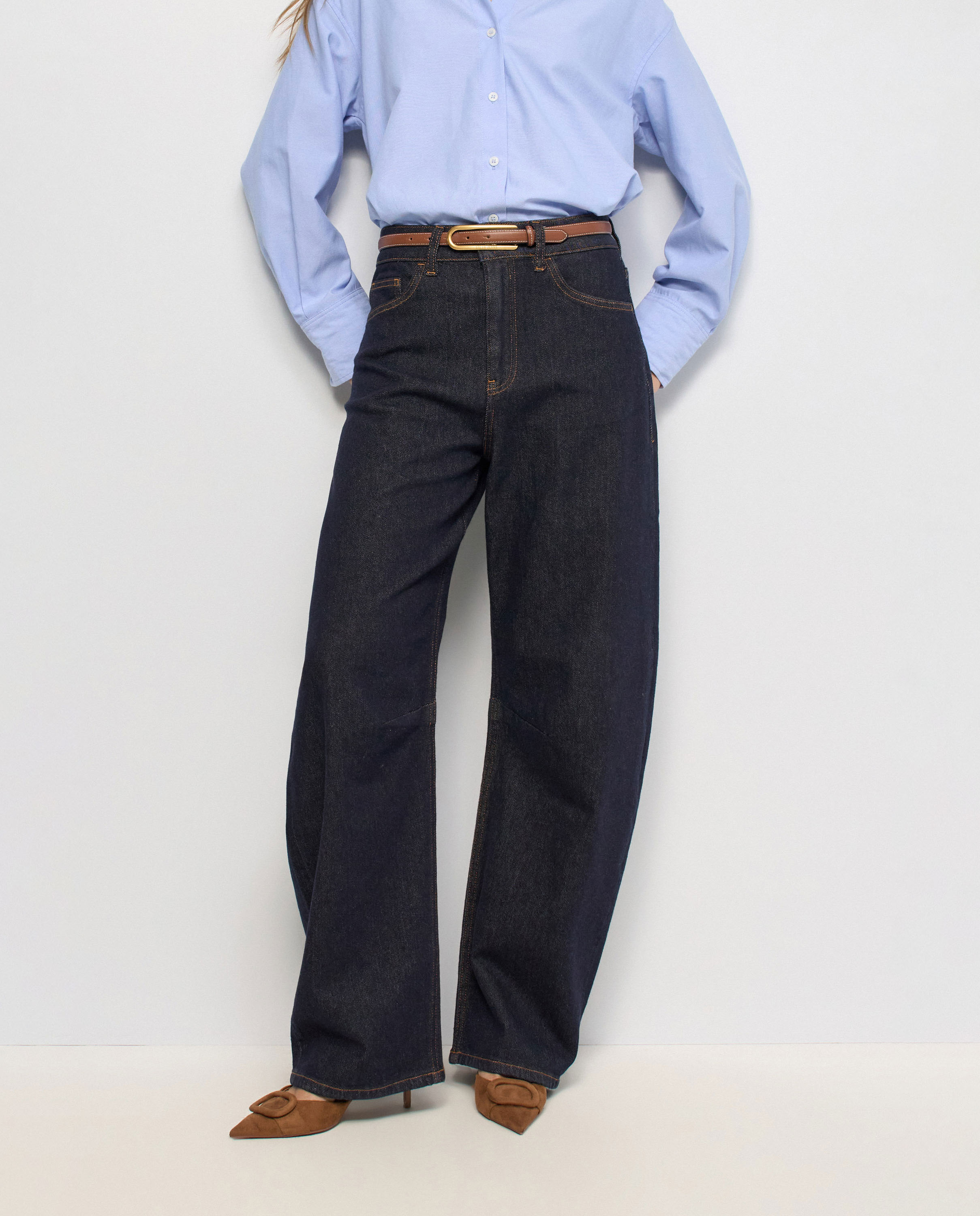 Vaqueros barrel de mujer - Salsa Jeans - Azul Azul-5
