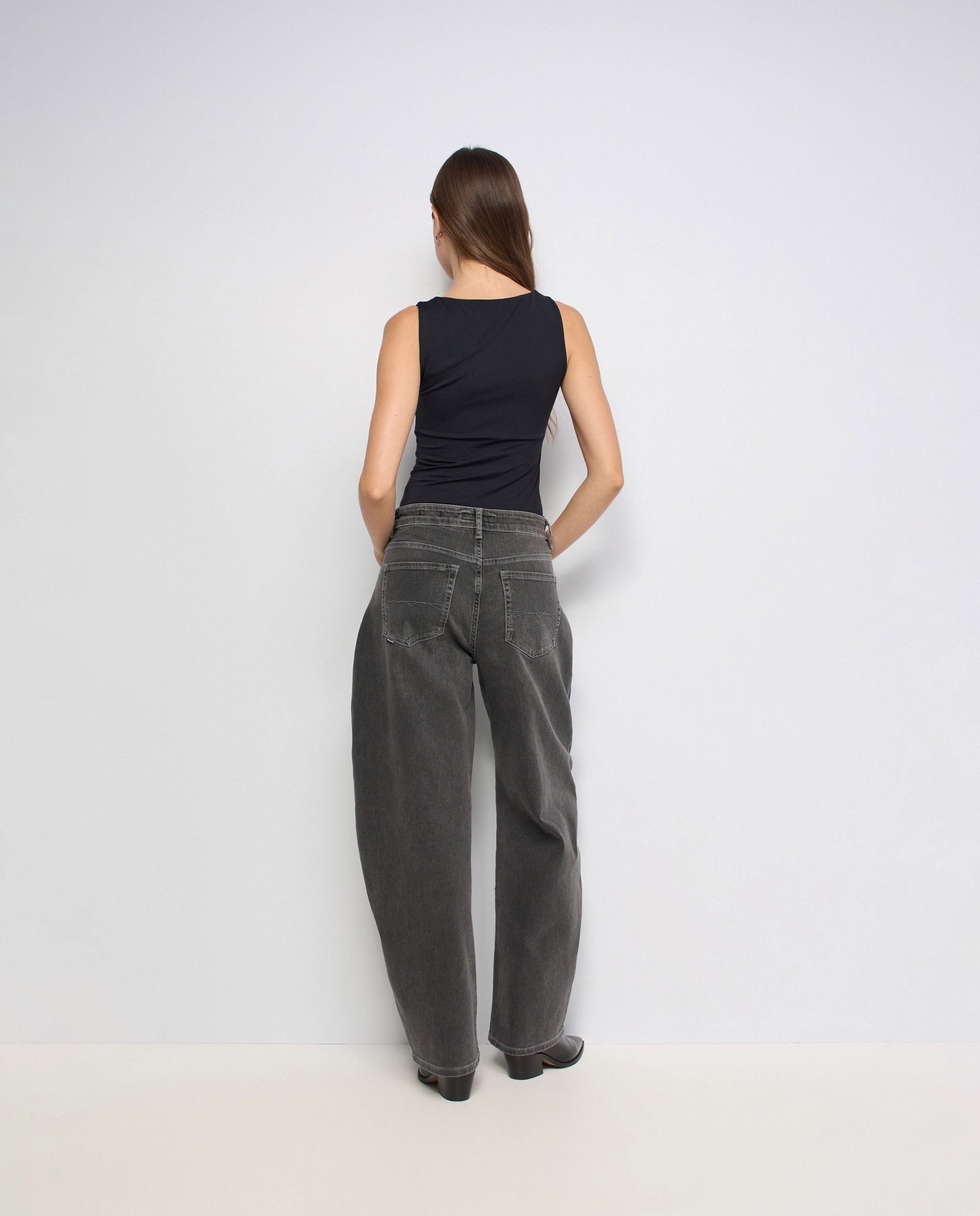 Vaqueros barrel de mujer - Salsa Jeans - Negro Negro-3