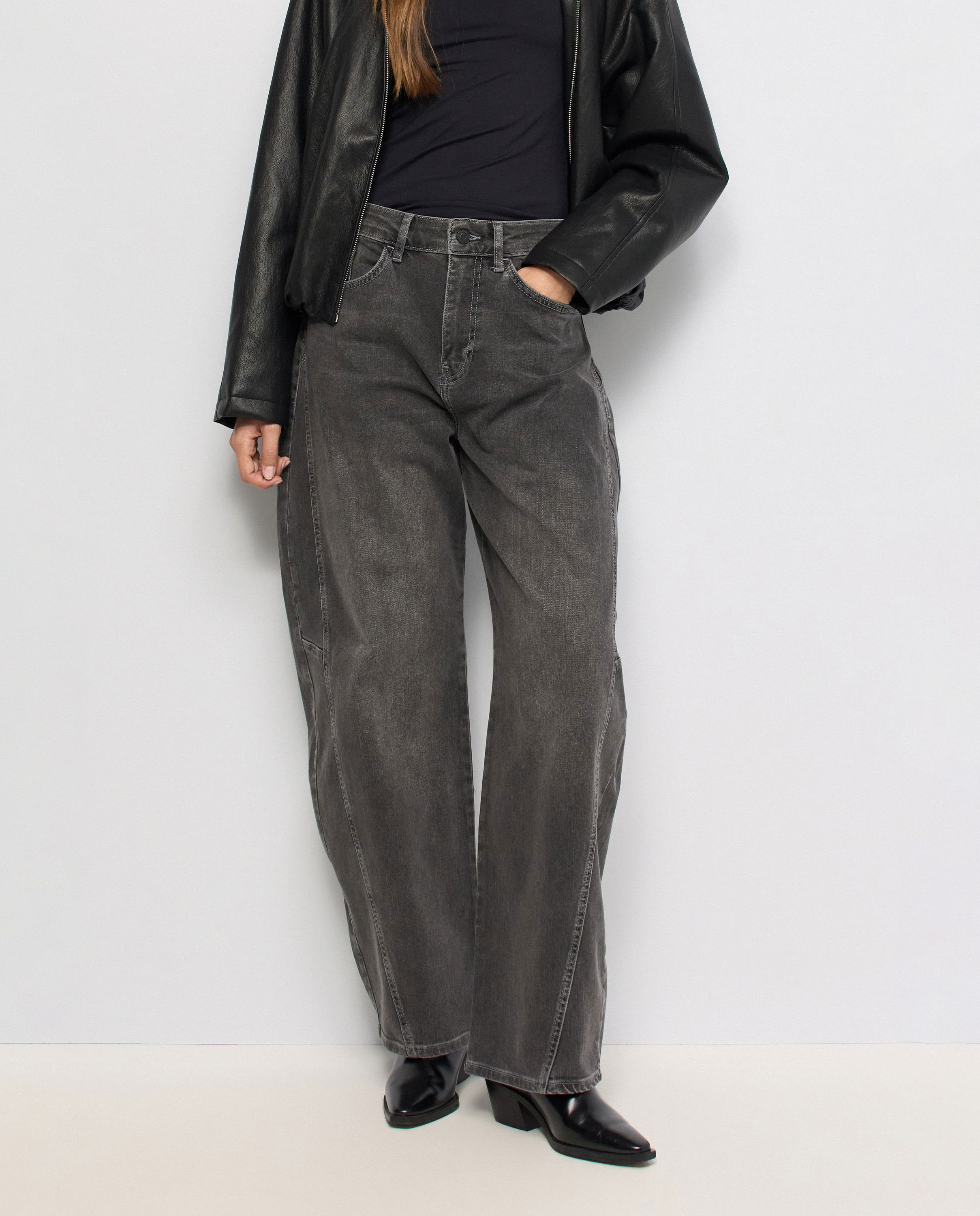 Vaqueros barrel de mujer - Salsa Jeans - Negro Negro-5