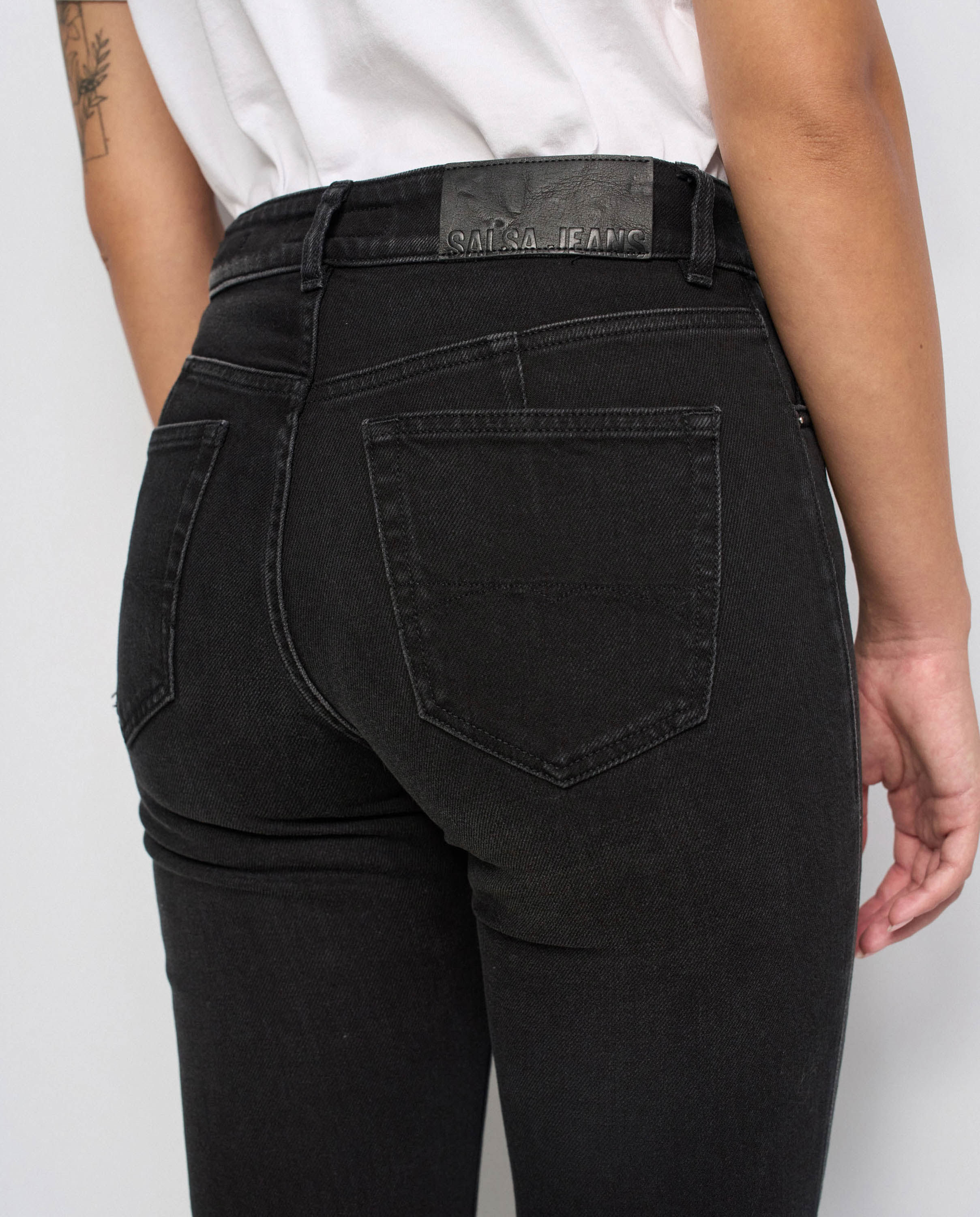Vaqueros true cropped slim de mujer - Salsa Jeans - Negro Negro-4