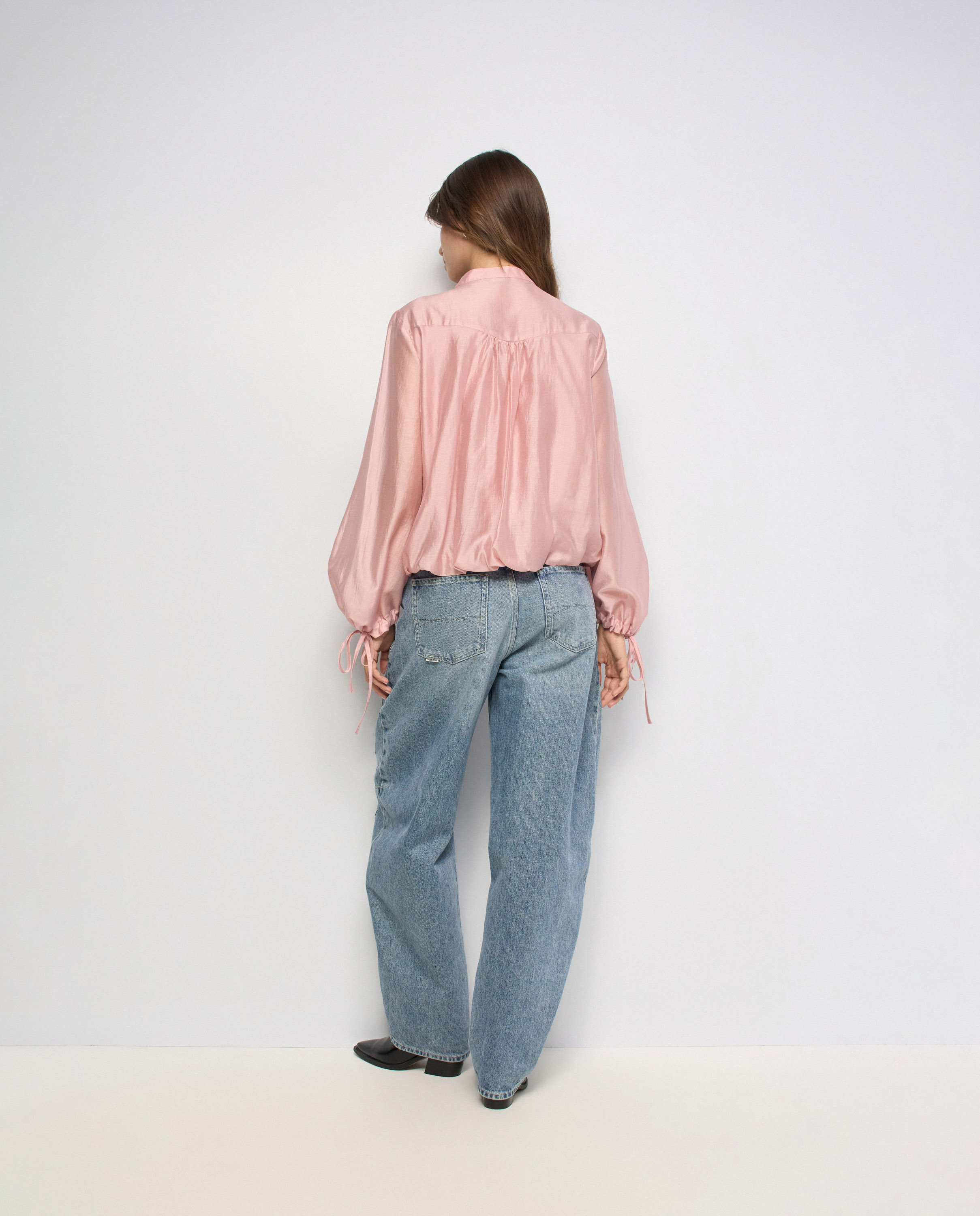 Blusa con mangas abullonadas de mujer - Salsa Jeans - Rosa Rosa-3