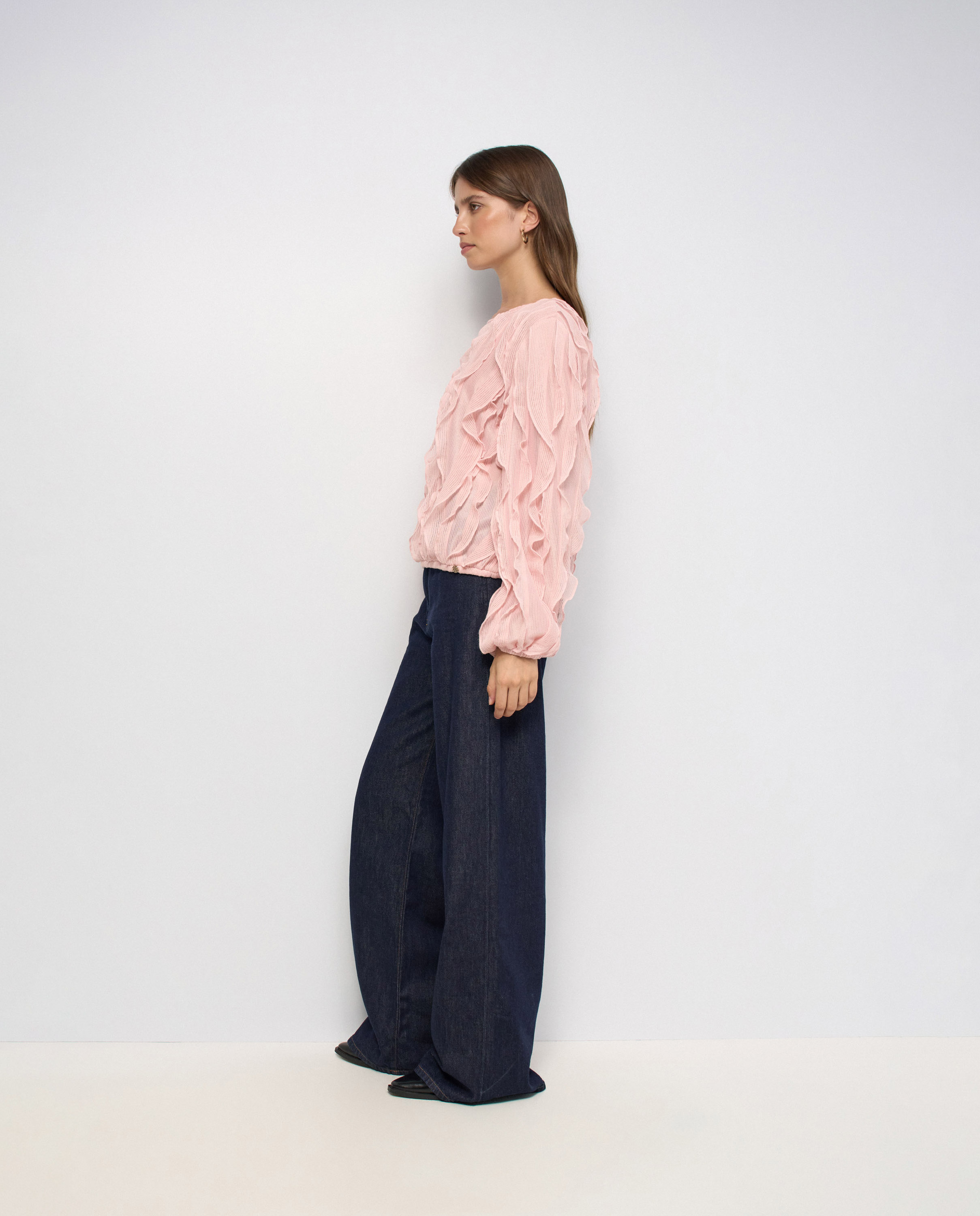 Imagen 2 de Blusa con volantes de mujer - Salsa Jeans - Rosa Rosa