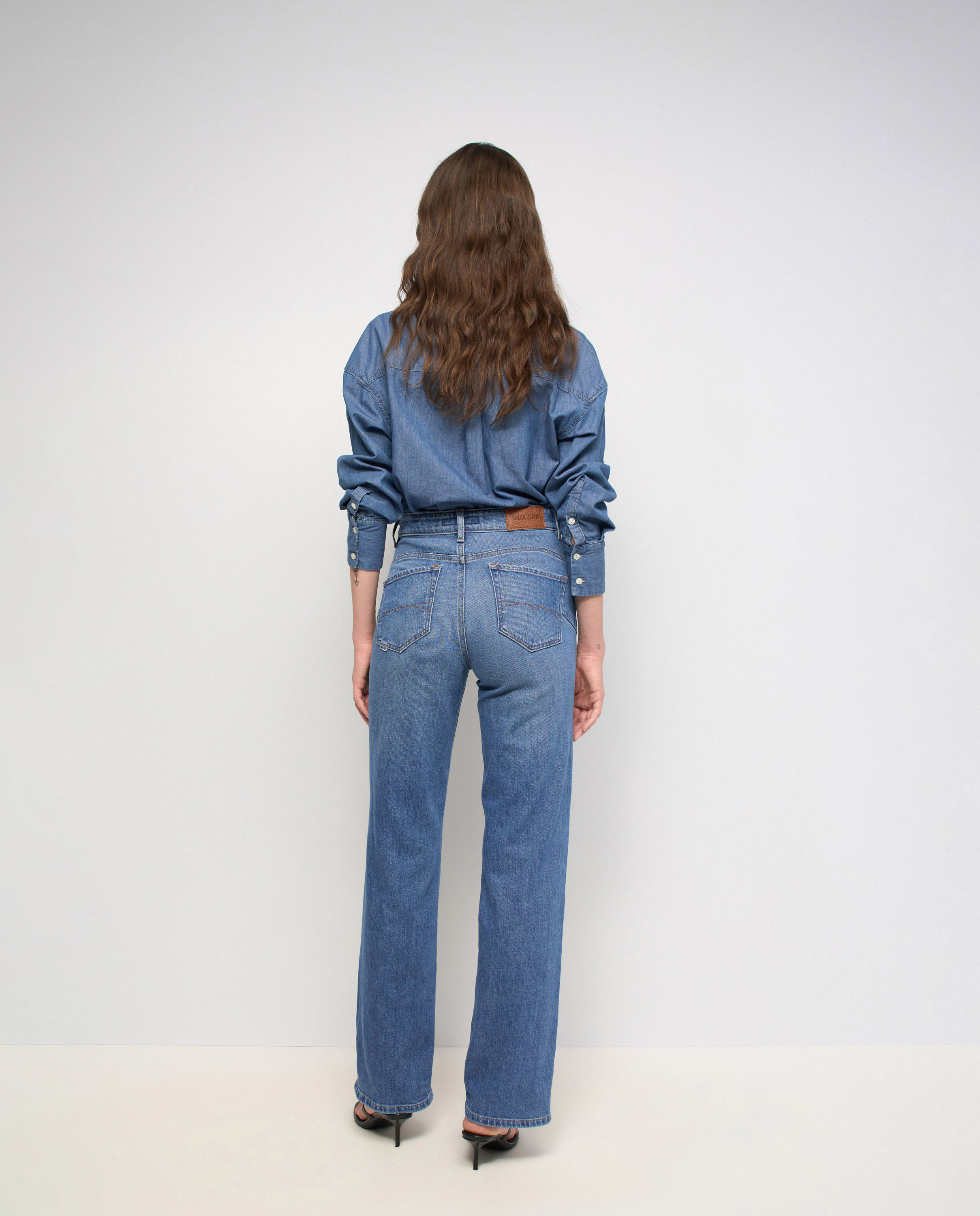 Vaqueros faith push in straight de mujer - Salsa Jeans - Azul Azul-3