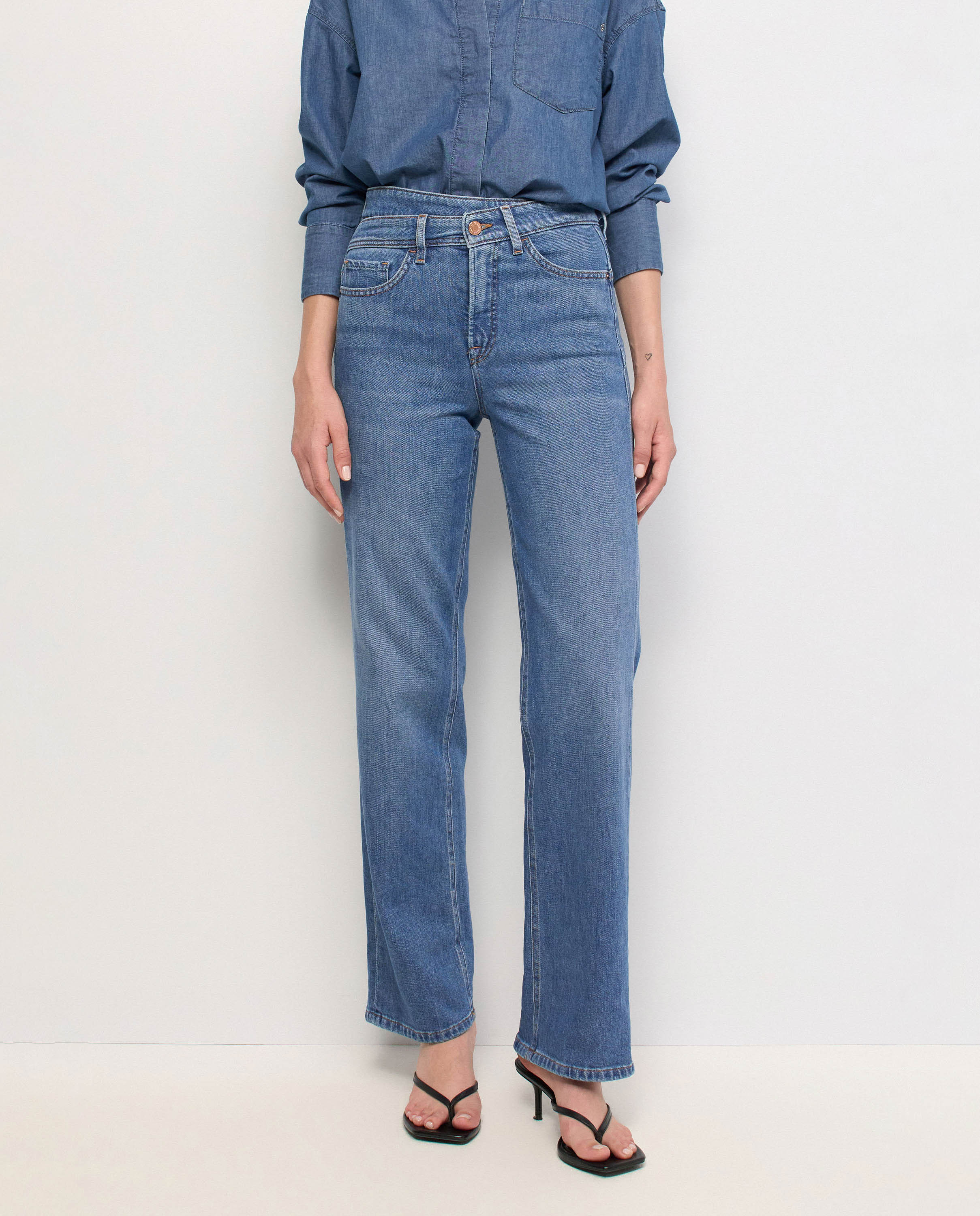 Vaqueros faith push in straight de mujer - Salsa Jeans - Azul Azul-5