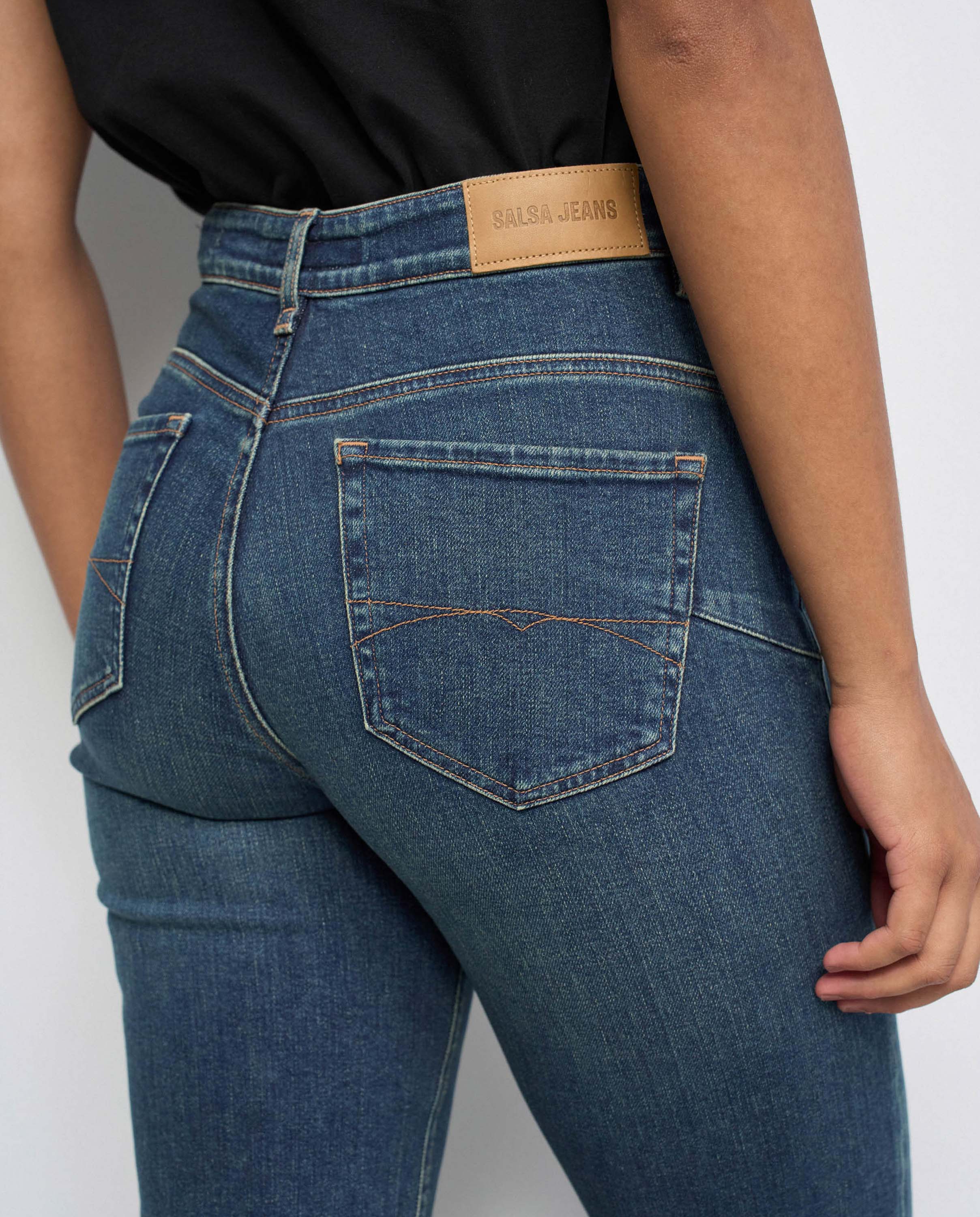 Vaqueros faith push in straight de mujer - Salsa Jeans - Azul Azul-4