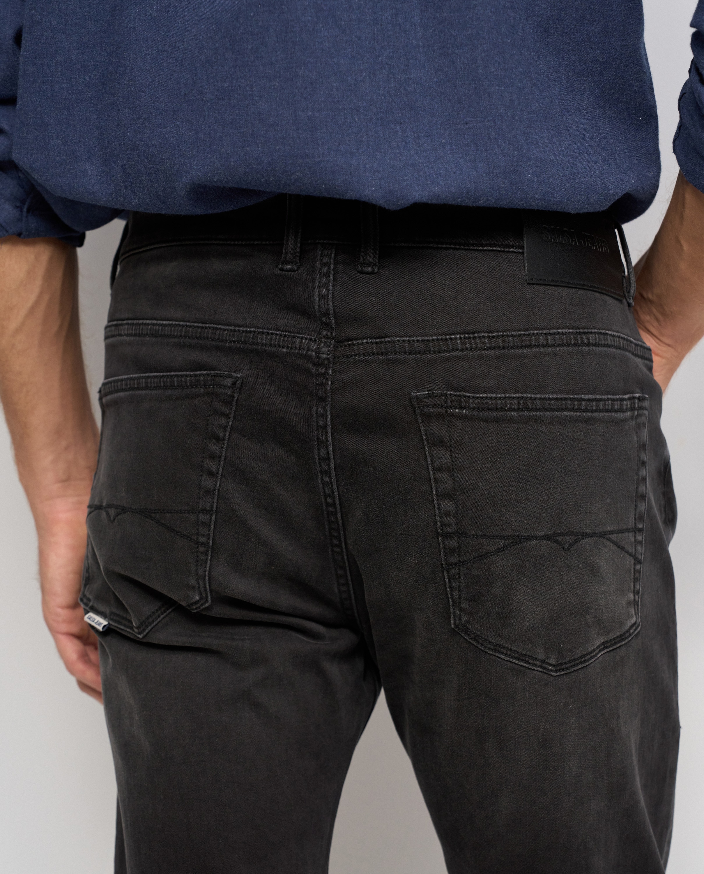 Vaqueros slim fit de hombre - Salsa Jeans - Negro Negro-4