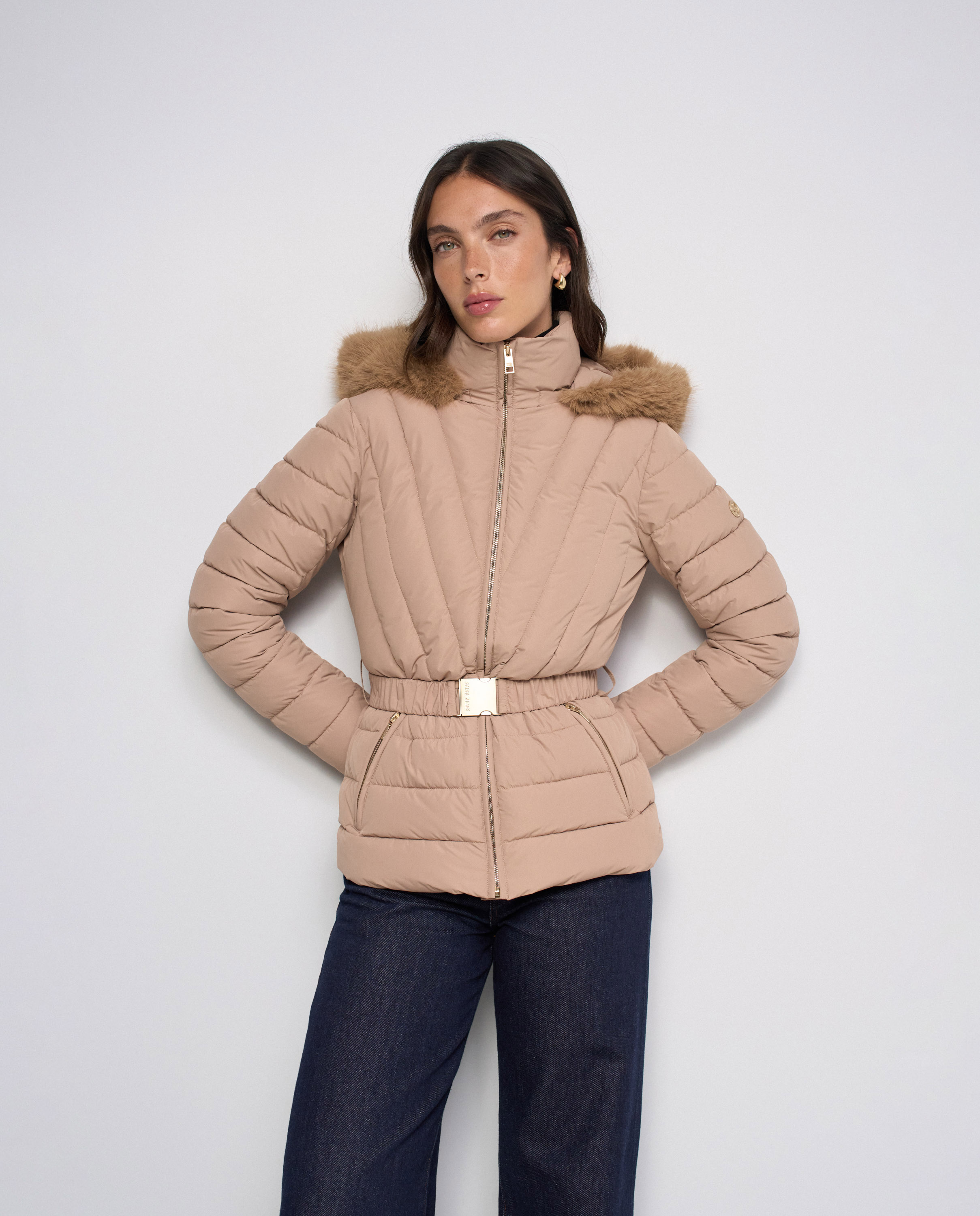 Abrigo acolchado jackie de mujer - Salsa Jeans - Camel Camel-1