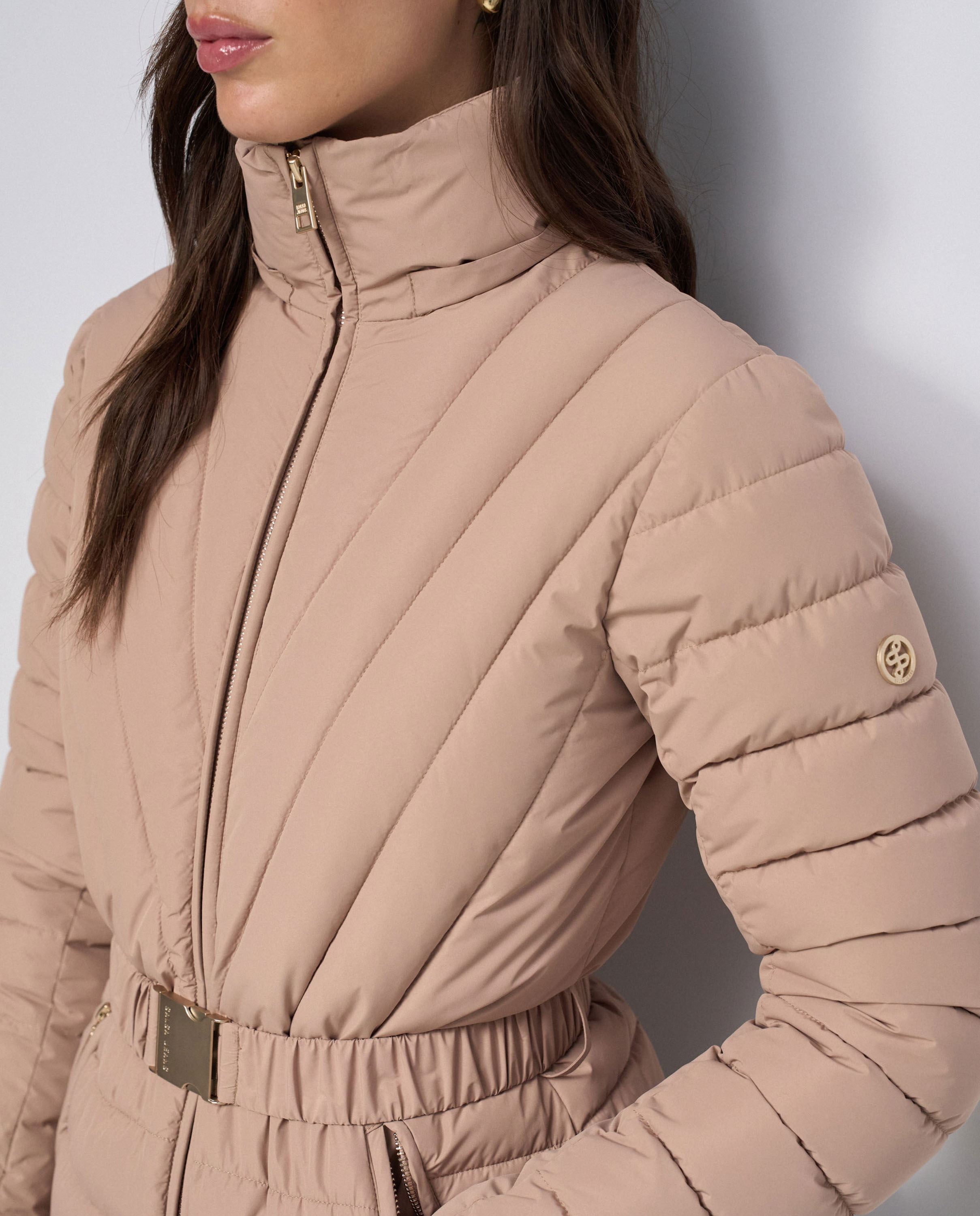 Abrigo acolchado jackie de mujer - Salsa Jeans - Camel Camel-4