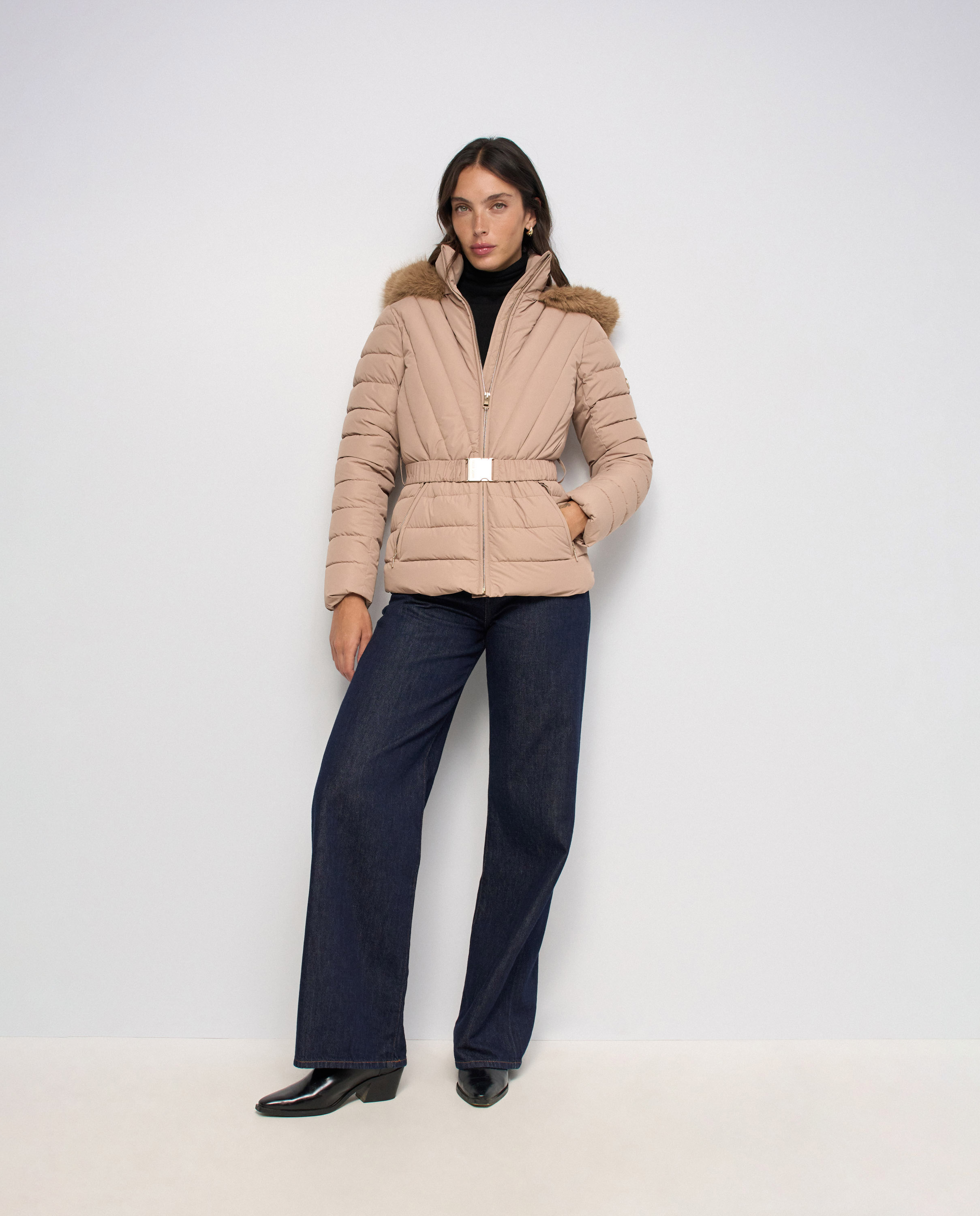 Abrigo acolchado jackie de mujer - Salsa Jeans - Camel Camel-5