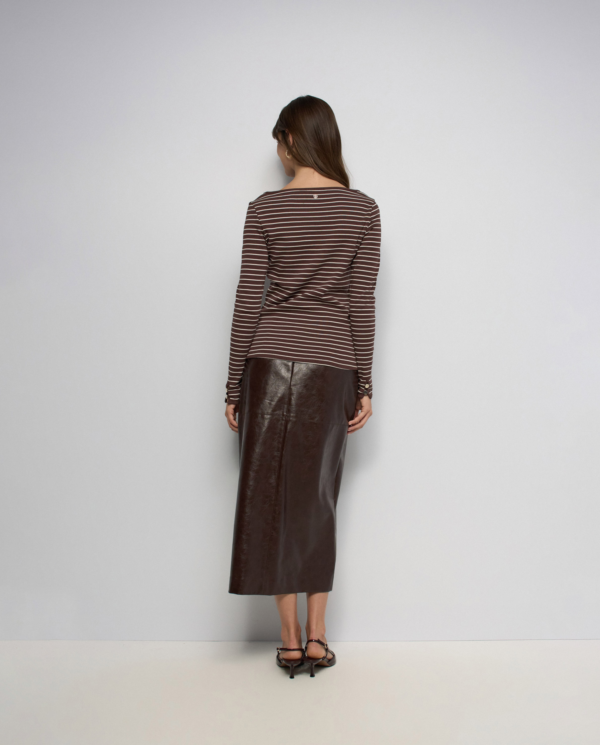 Jersey de rayas de mujer - Salsa Jeans - Marrón Marrón-3