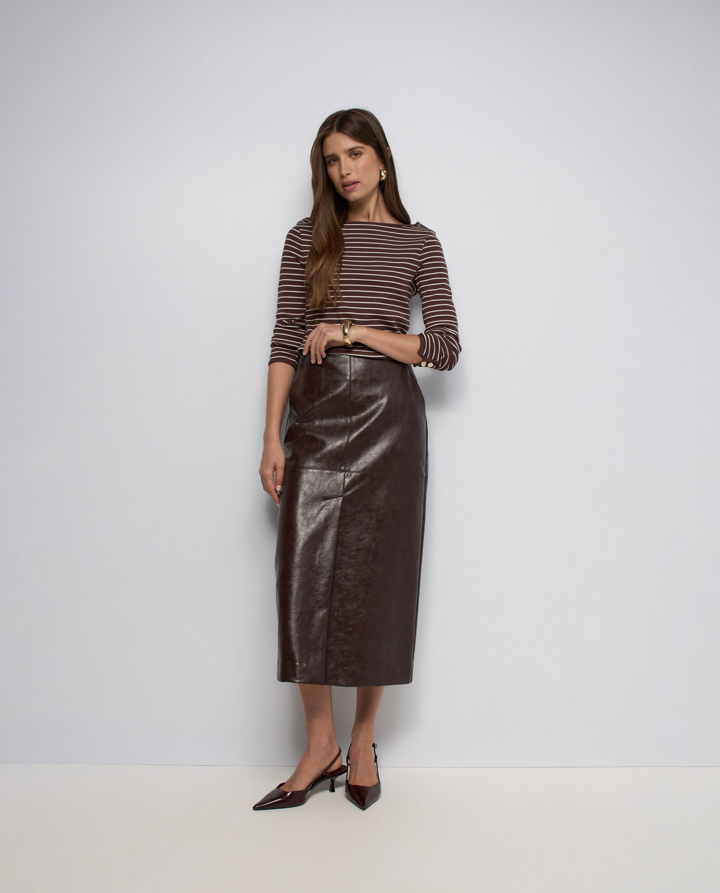 Jersey de rayas de mujer - Salsa Jeans - Marrón Marrón-5