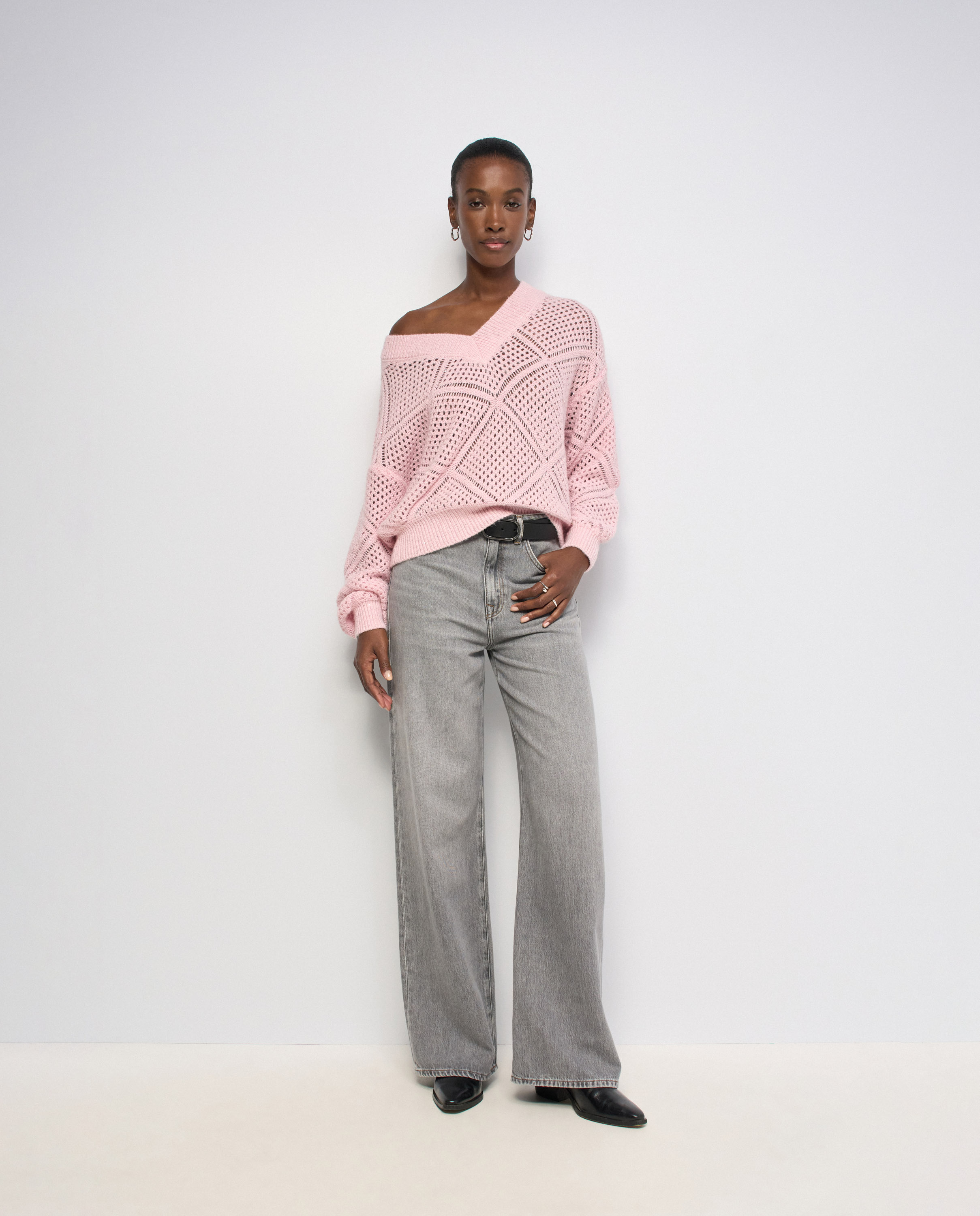 Jersey de punto con brillos de mujer - Salsa Jeans - Rosa Rosa-5