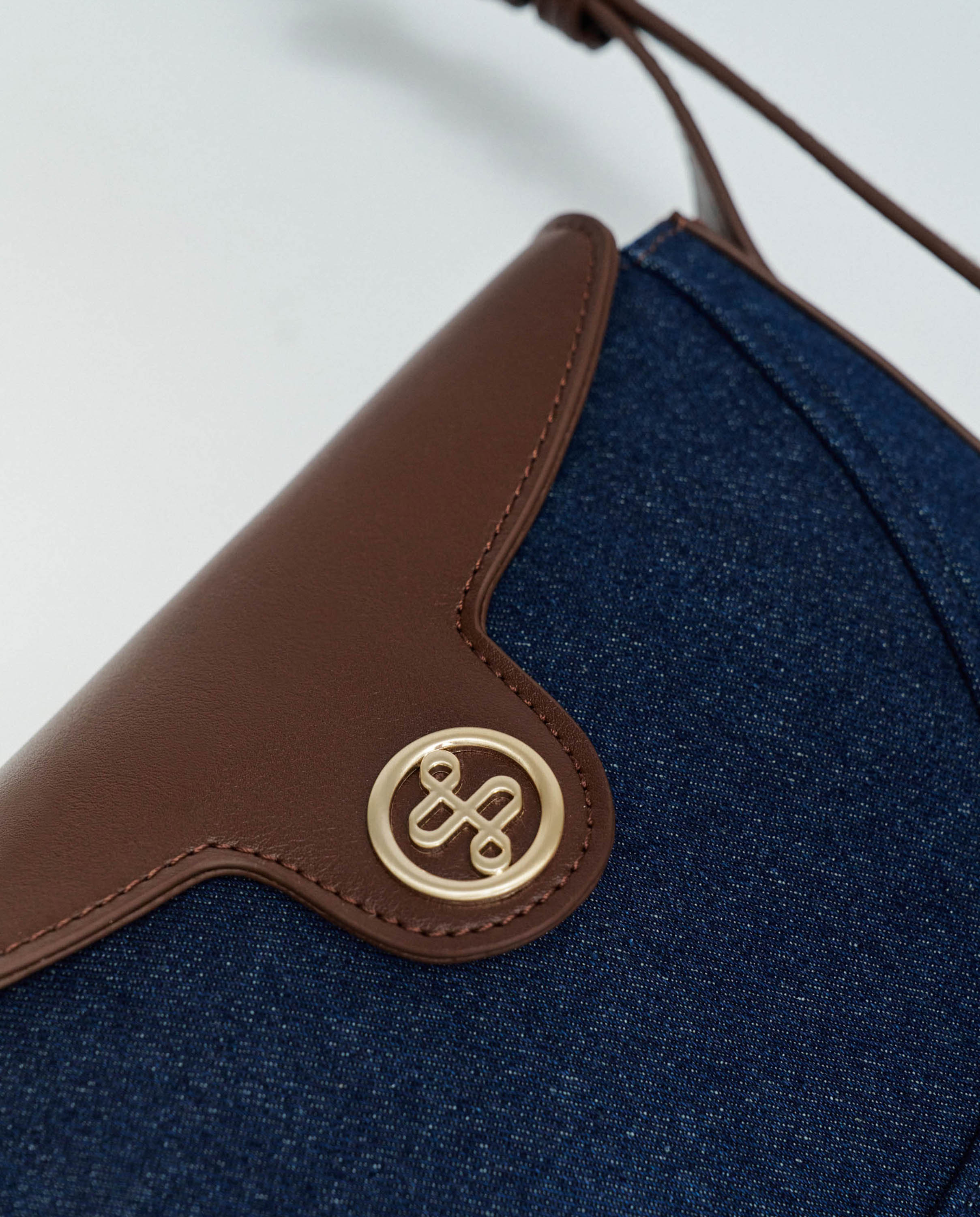 Bolso de hombro de denim y polipiel de mujer - Salsa Jeans - Azul Azul-4