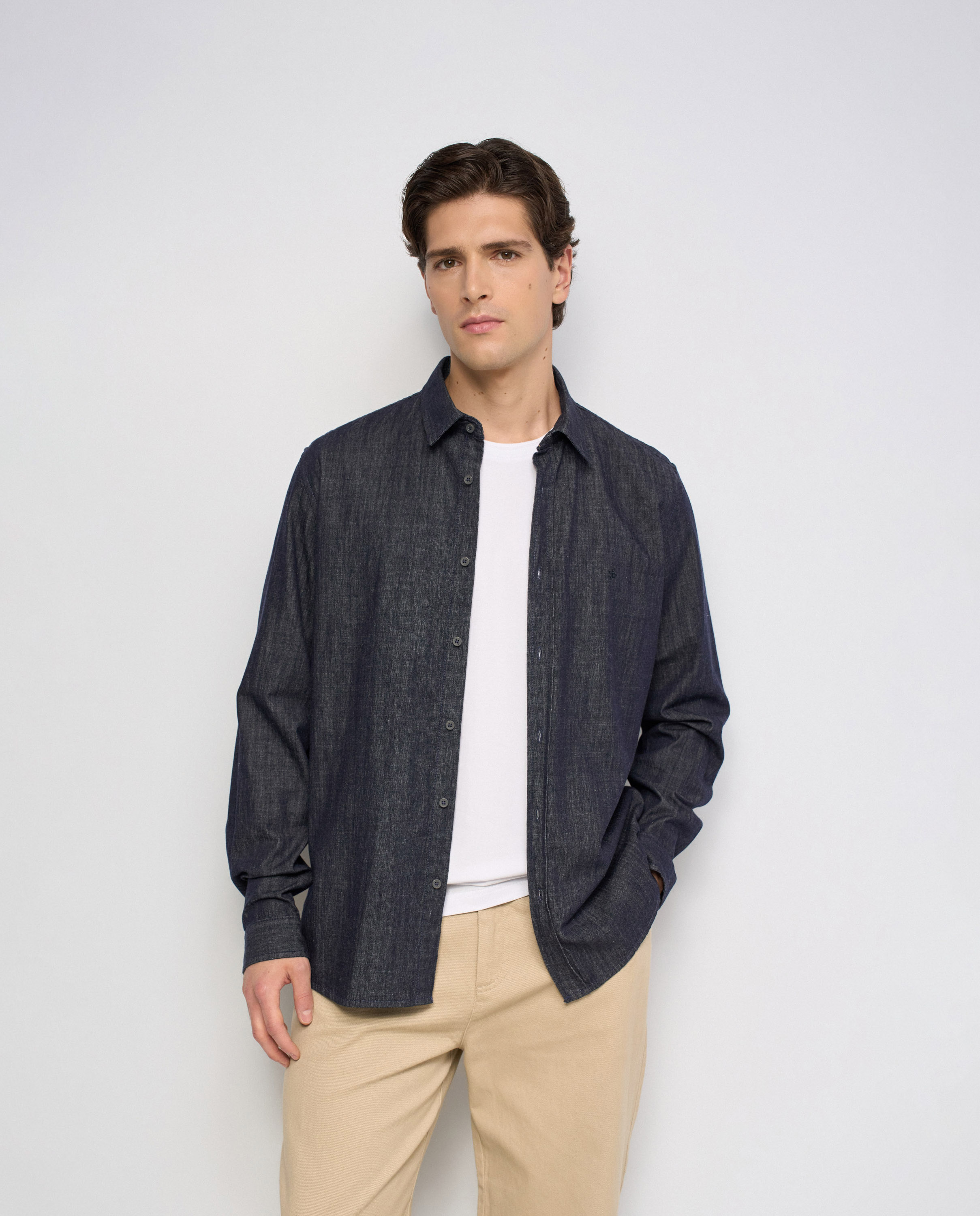 Imagen 0 de Camisa denim de hombre Azul