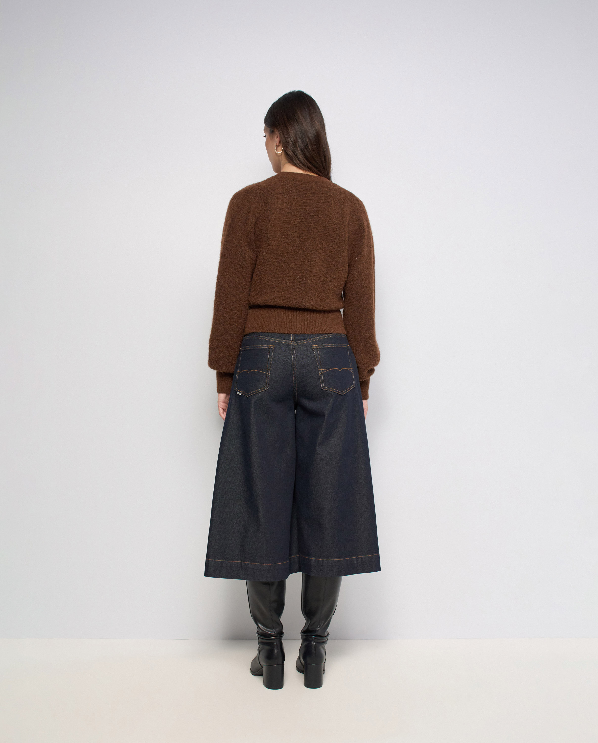 Cardigan con lana de mujer - Salsa Jeans - Marrón Marrón-3
