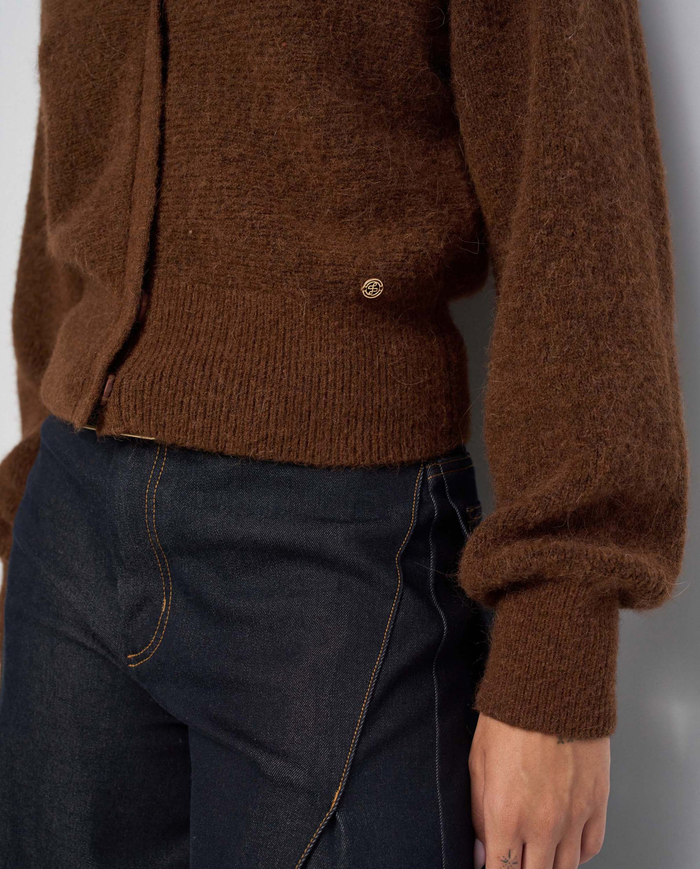 Cardigan con lana de mujer - Salsa Jeans - Marrón Marrón-4