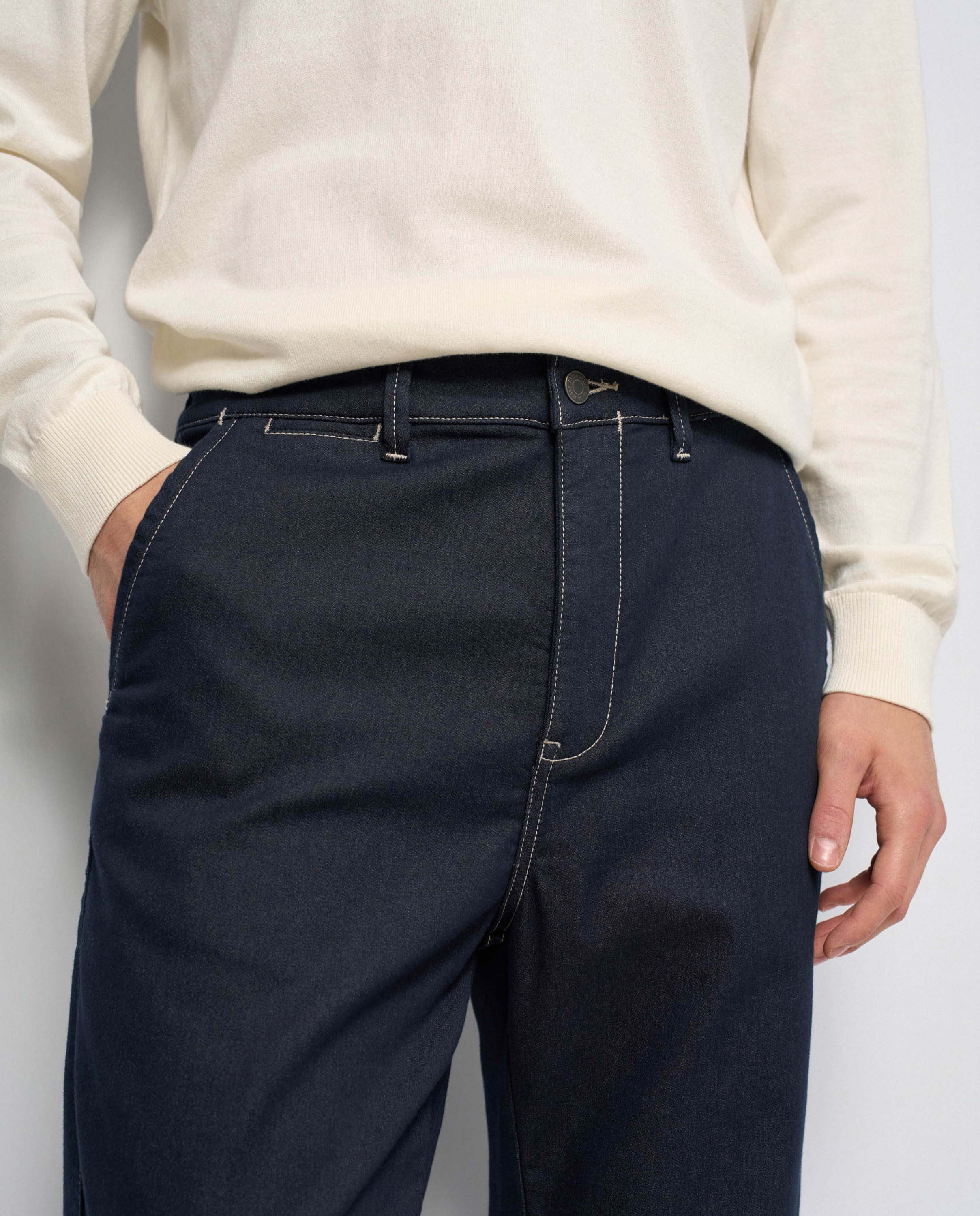 Pantalones chino relaxed fit de hombre - Salsa Jeans - Azul Azul-4