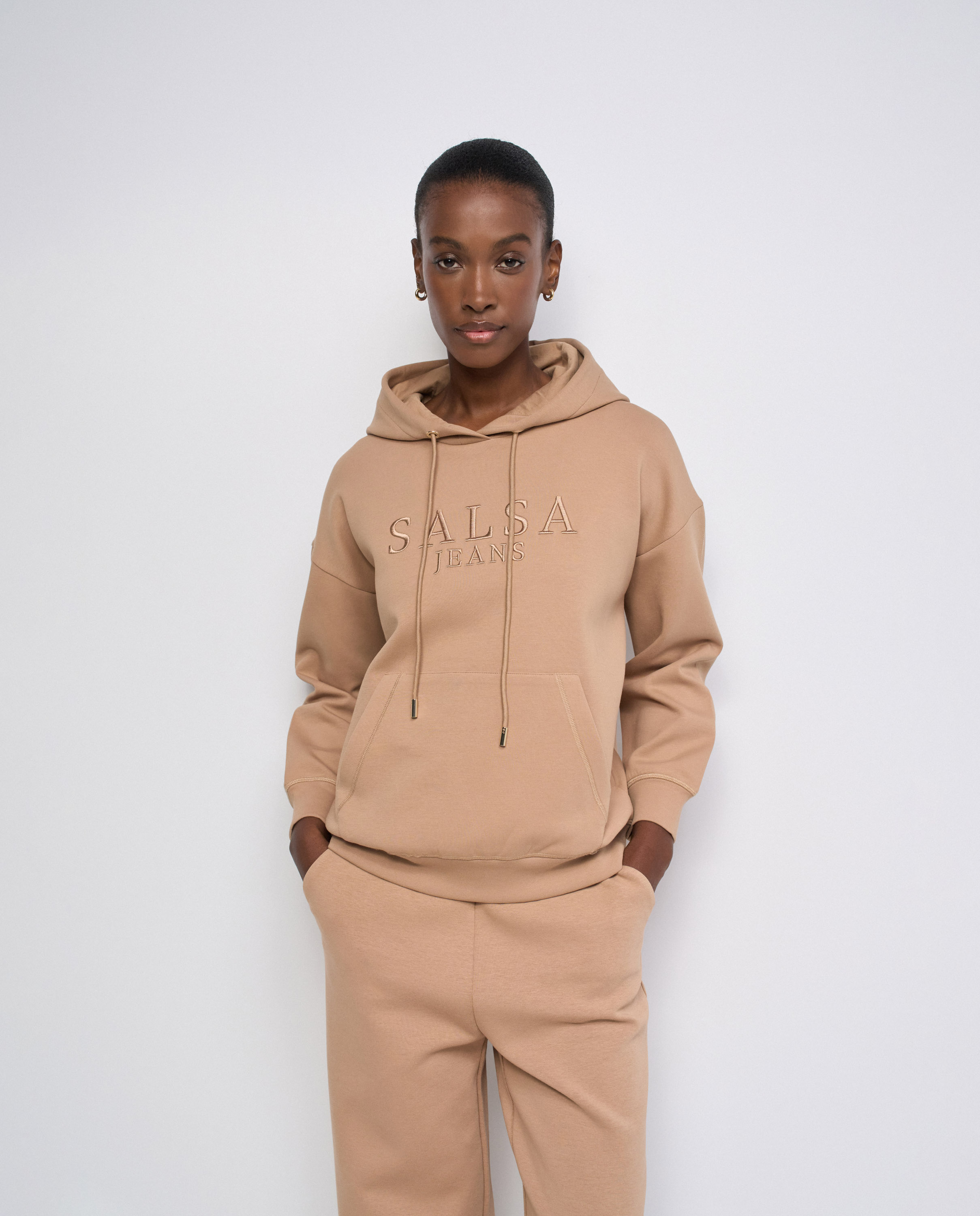 Sudadera con branding de mujer - Salsa Jeans - Marrón Marrón-1