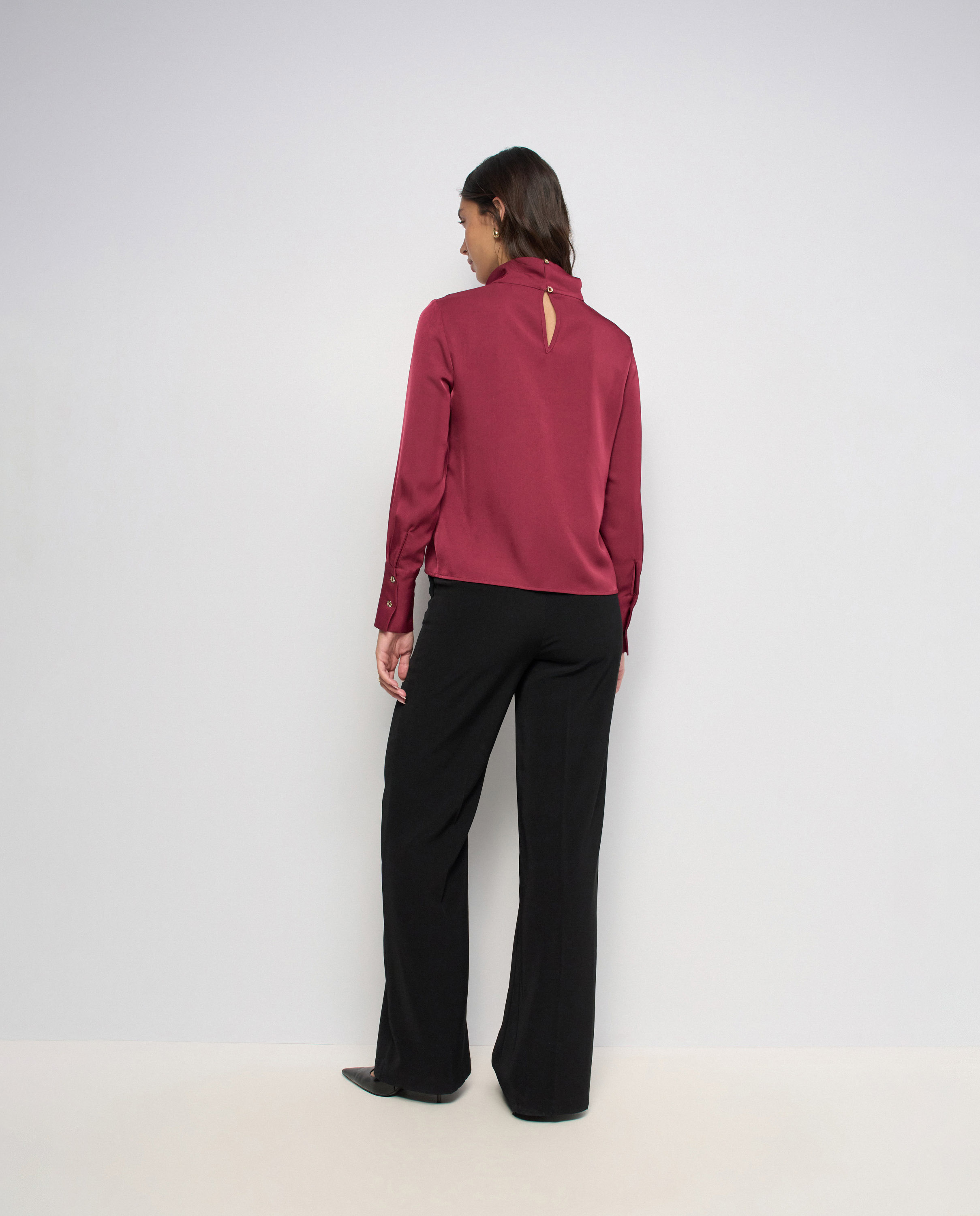Blusa con aplicación metálica de mujer - Salsa Jeans - Rojo Rojo-3