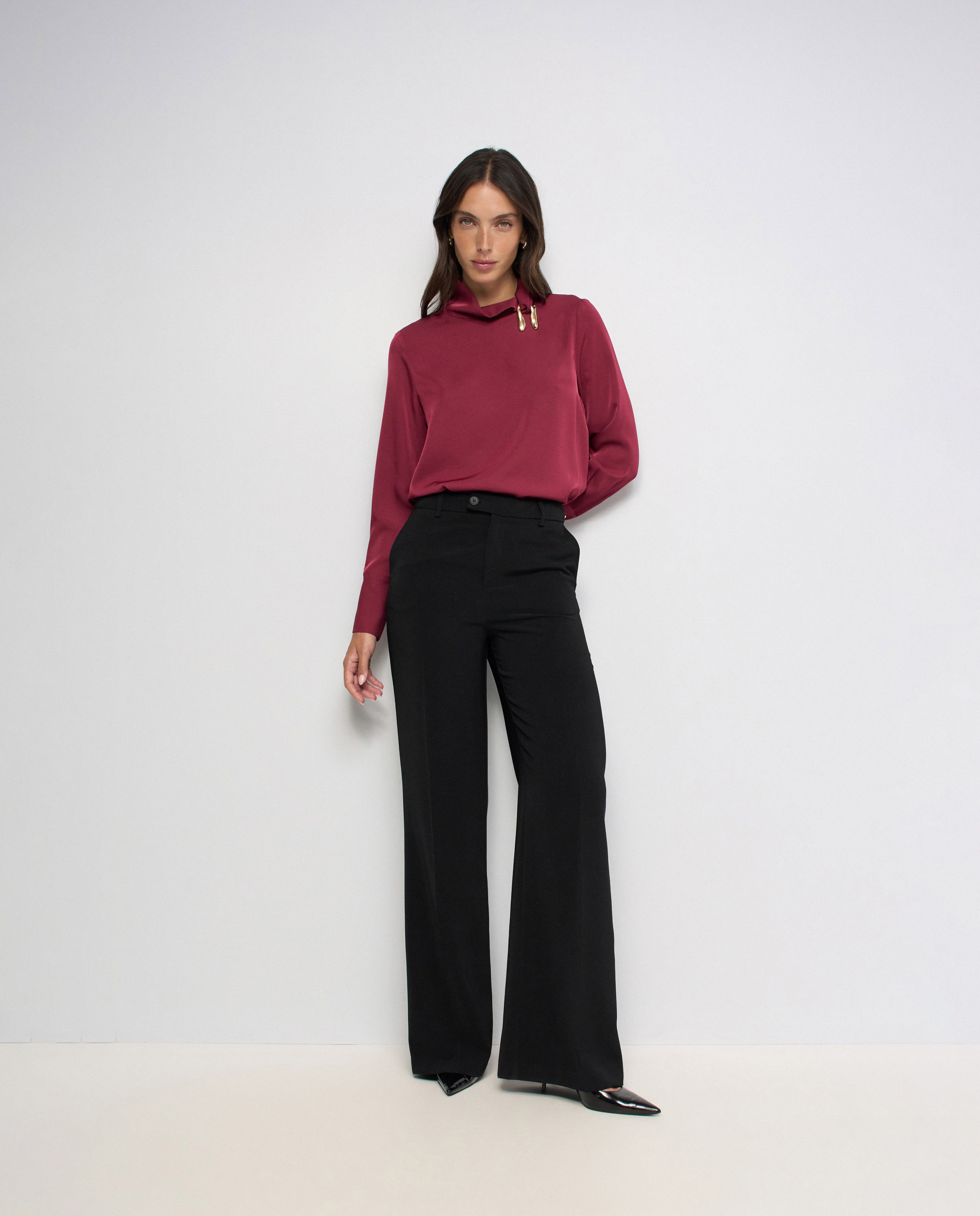 Blusa con aplicación metálica de mujer - Salsa Jeans - Rojo Rojo-5