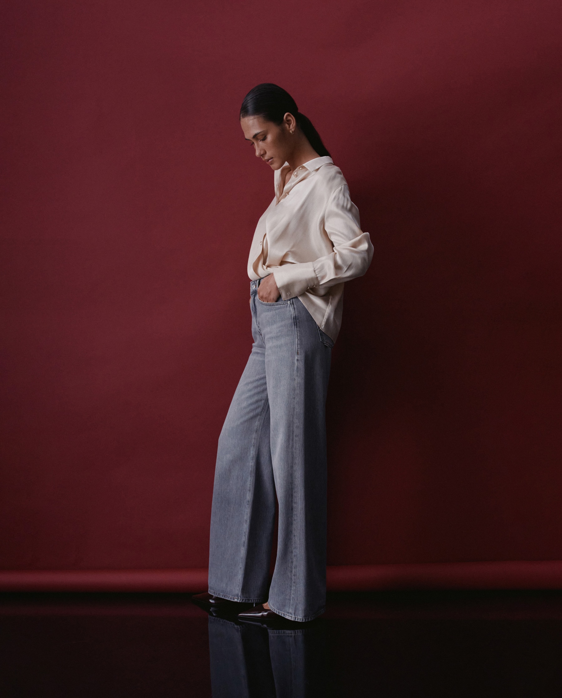 Imagen 2 de Blusa satinada con brillo de mujer - Salsa Jeans - Natural Natural