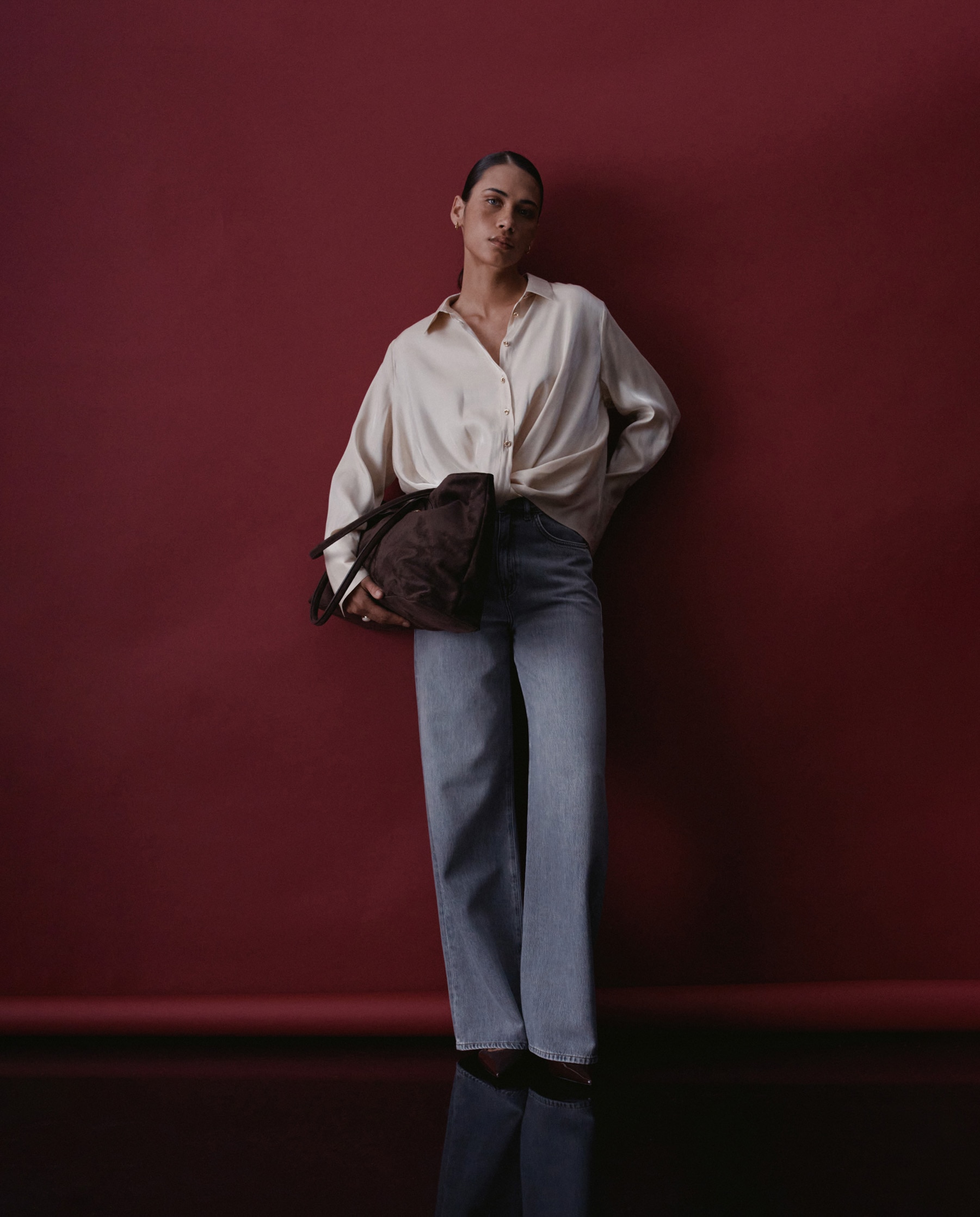 Imagen 5 de Blusa satinada con brillo de mujer - Salsa Jeans - Natural Natural