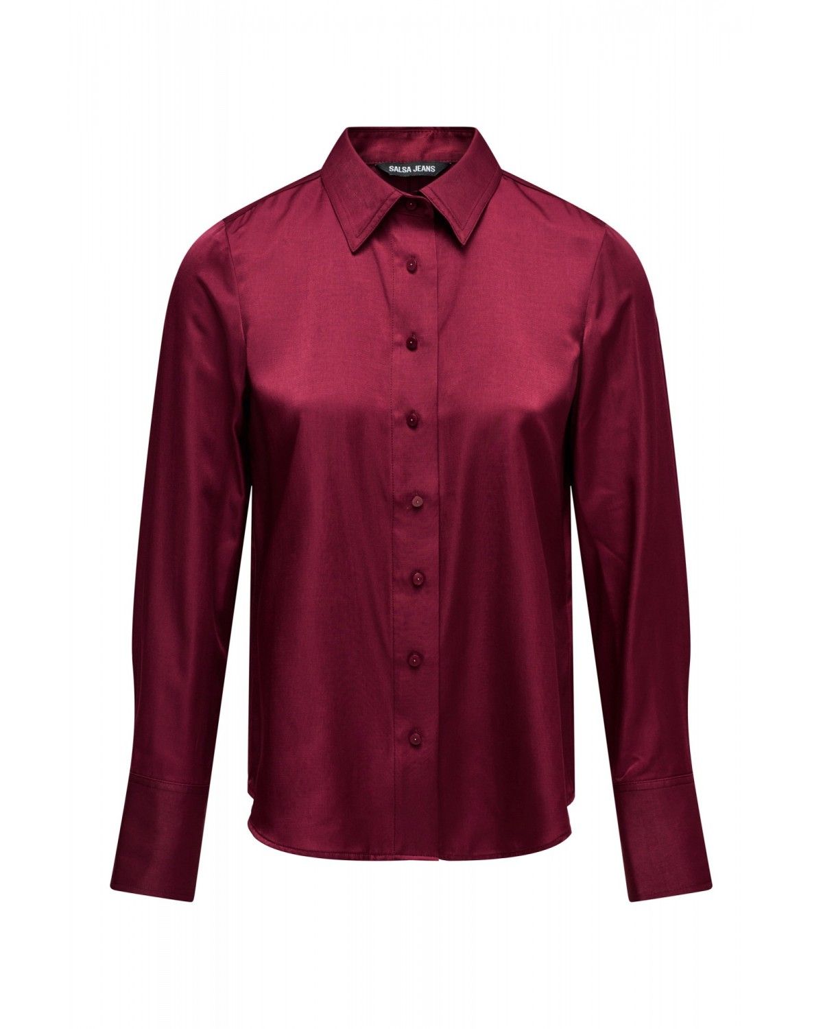 Camisa satinada de mujer - Salsa Jeans - Rojo Rojo-6