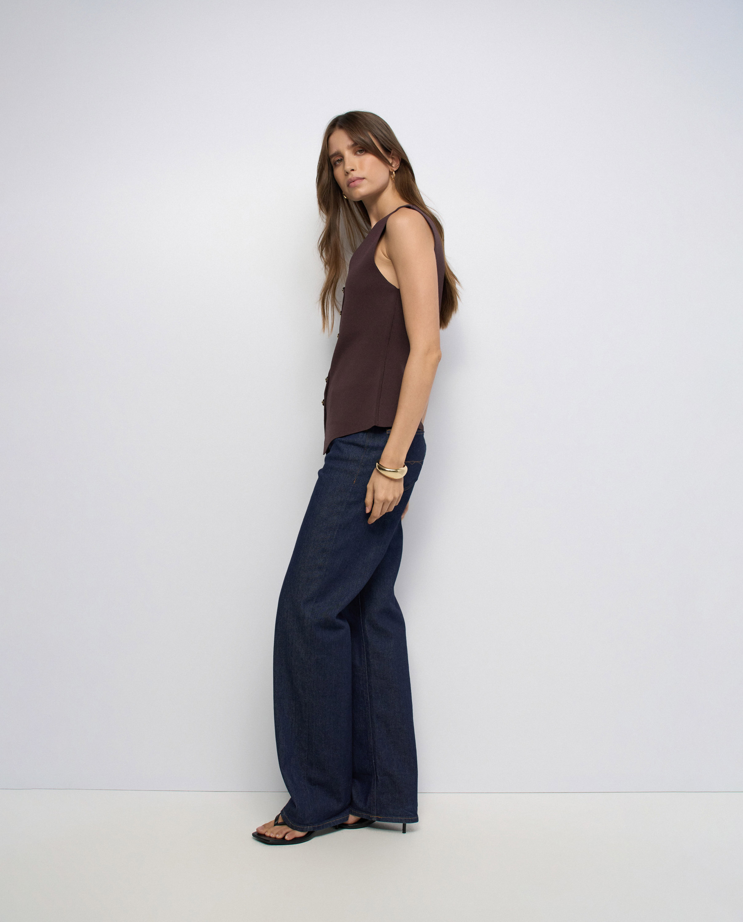 Chaleco de punto de mujer - Salsa Jeans - Marrón Marrón-2
