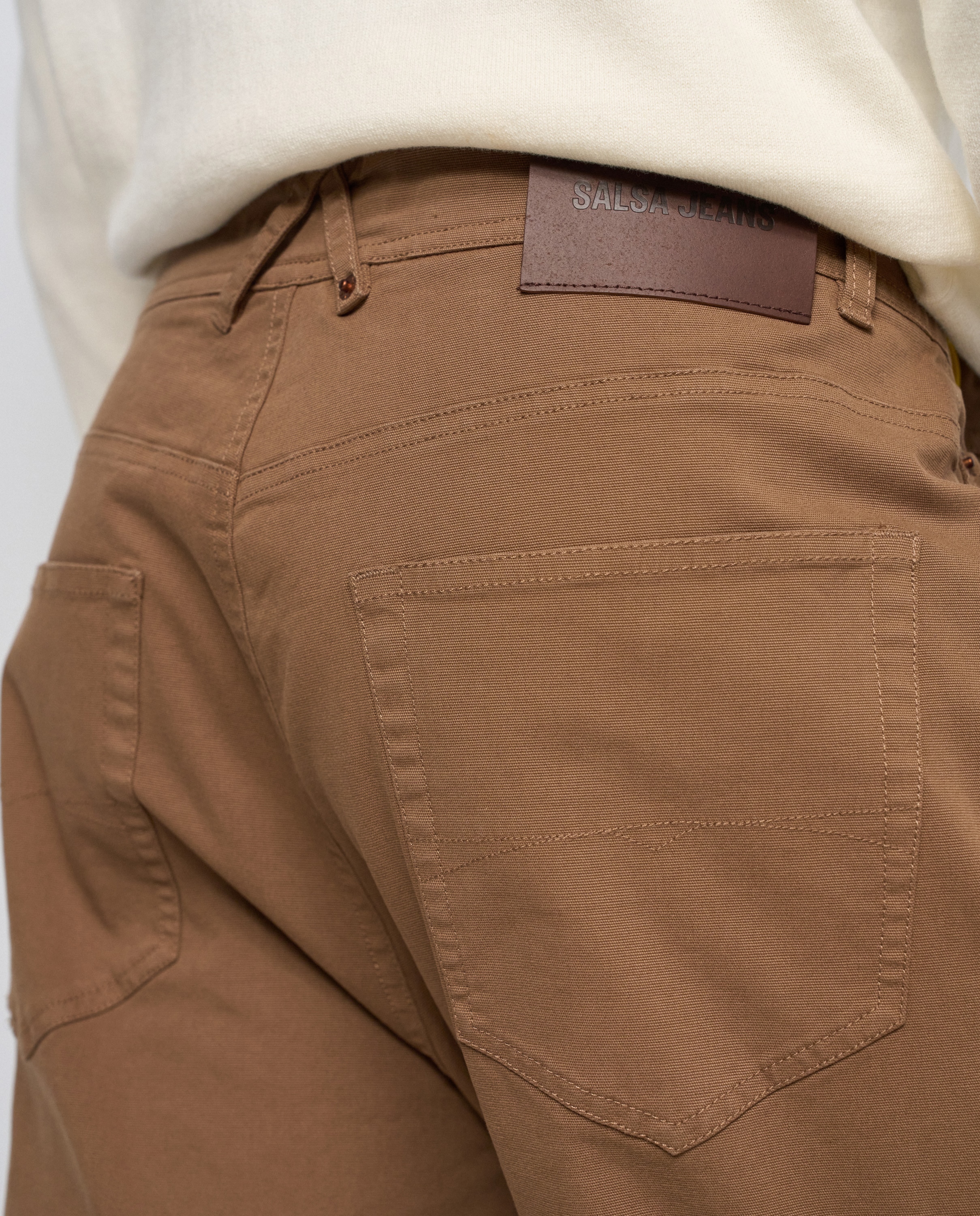 Pantalones relaxed fit de hombre - Salsa Jeans - Marrón Marrón-4