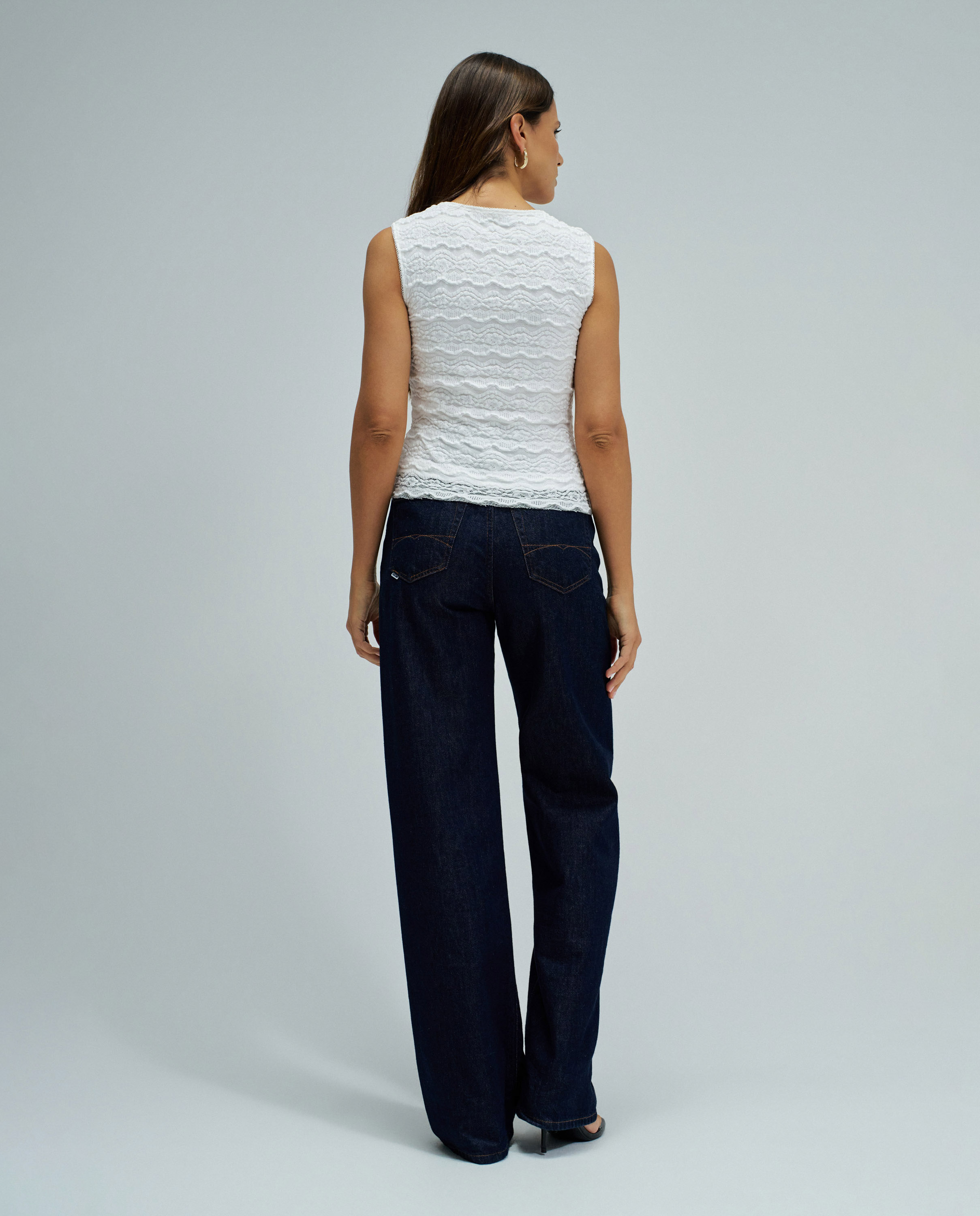 Top de encaje de mujer - Salsa Jeans - Blanco Blanco-3
