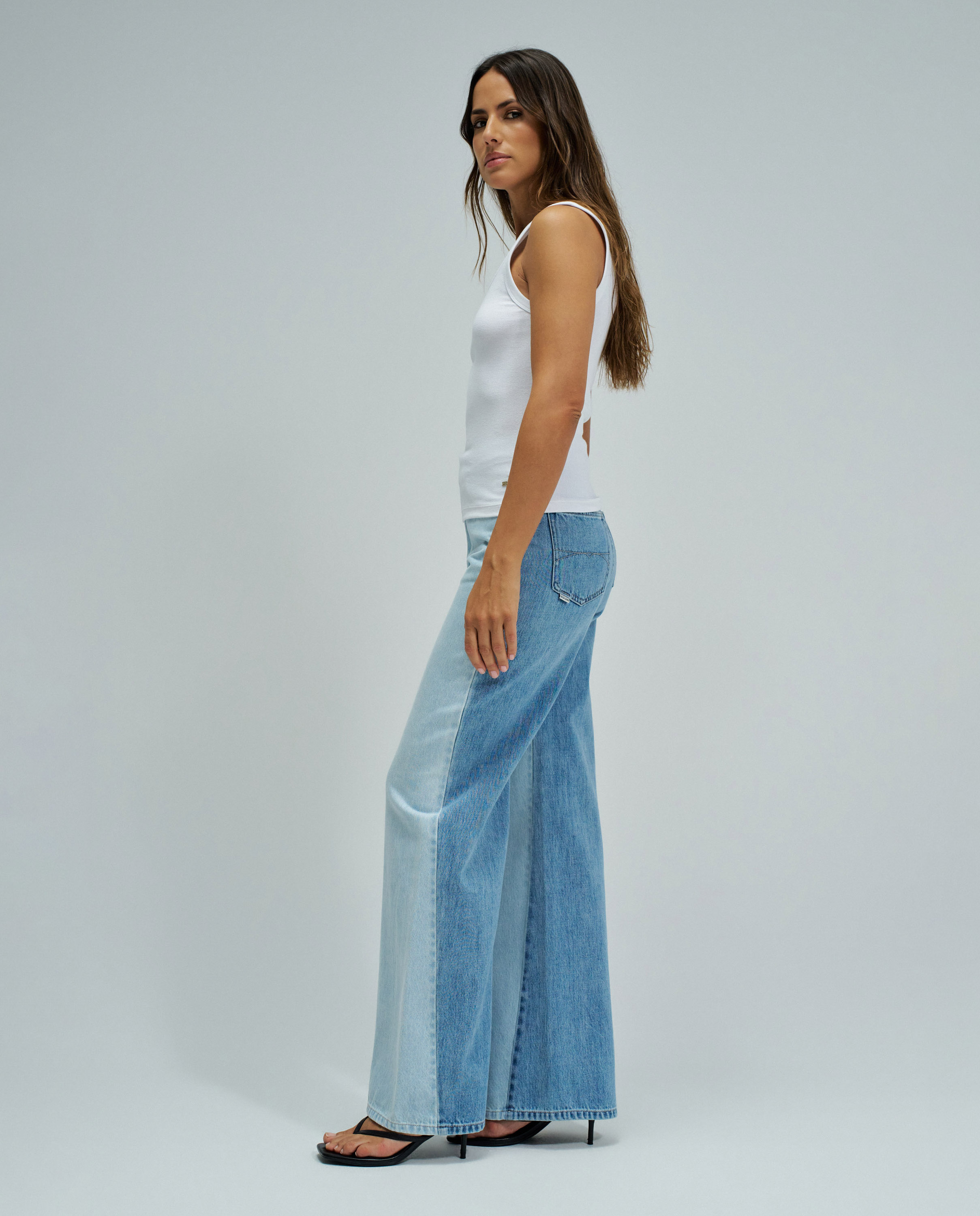 Top básico de rayas de mujer - Salsa Jeans - Blanco Blanco-2