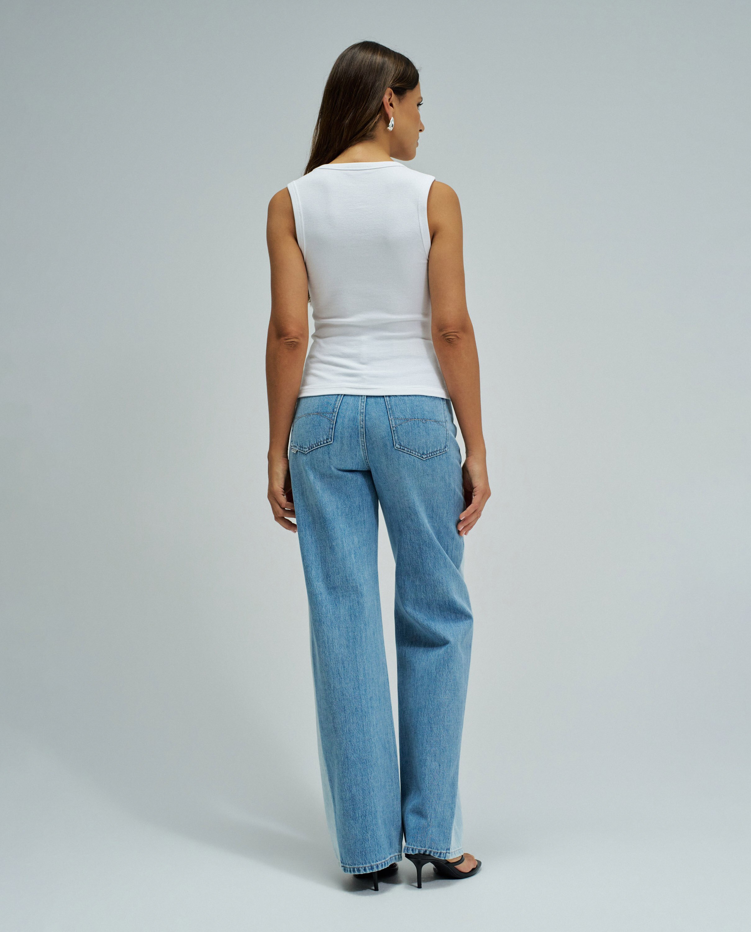 Top básico de rayas de mujer - Salsa Jeans - Blanco Blanco-3