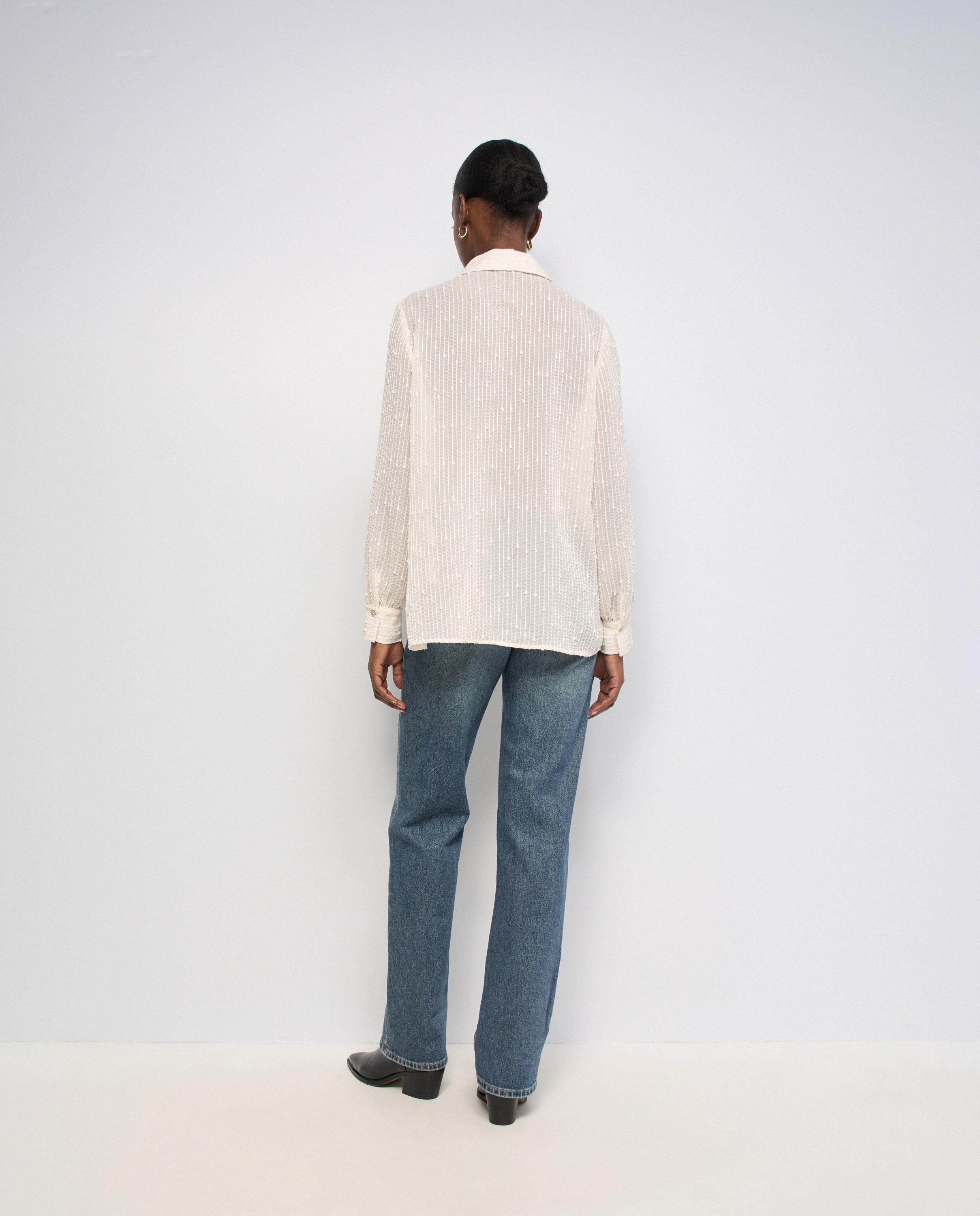 Camisa texturizada con lentejuelas de mujer - Salsa Jeans - Natural Natural-3